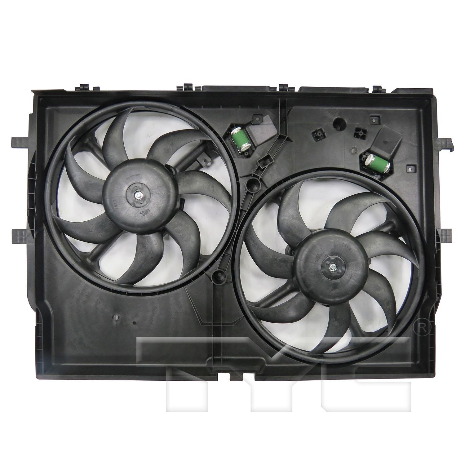 TYC 623730 Dual Radiator and Condenser Fan Assembly product image 1 of 4