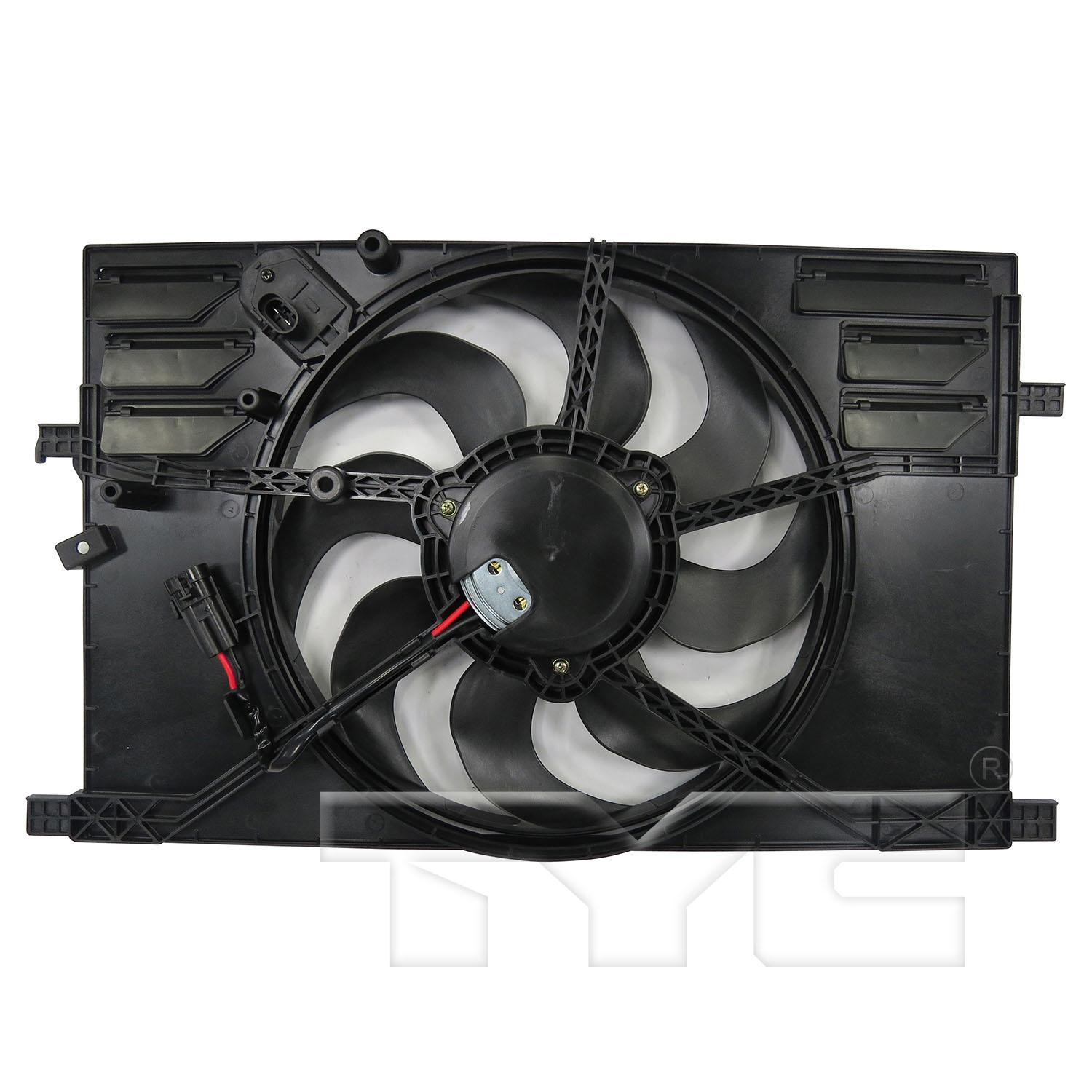 TYC 623740 Dual Radiator and Condenser Fan Assembly product image 2 of 3
