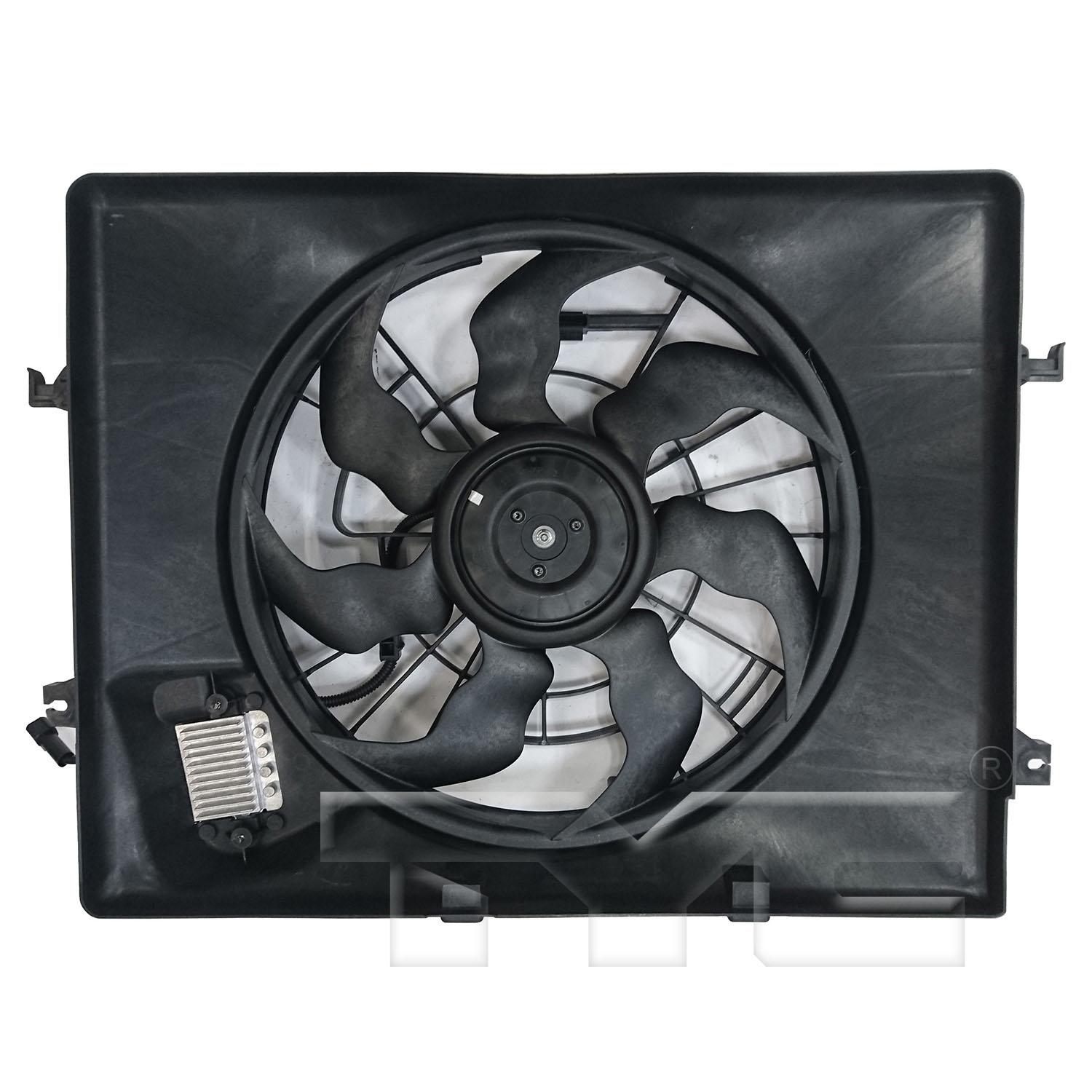 TYC 623770 Dual Radiator and Condenser Fan Assembly product image 1 of 4