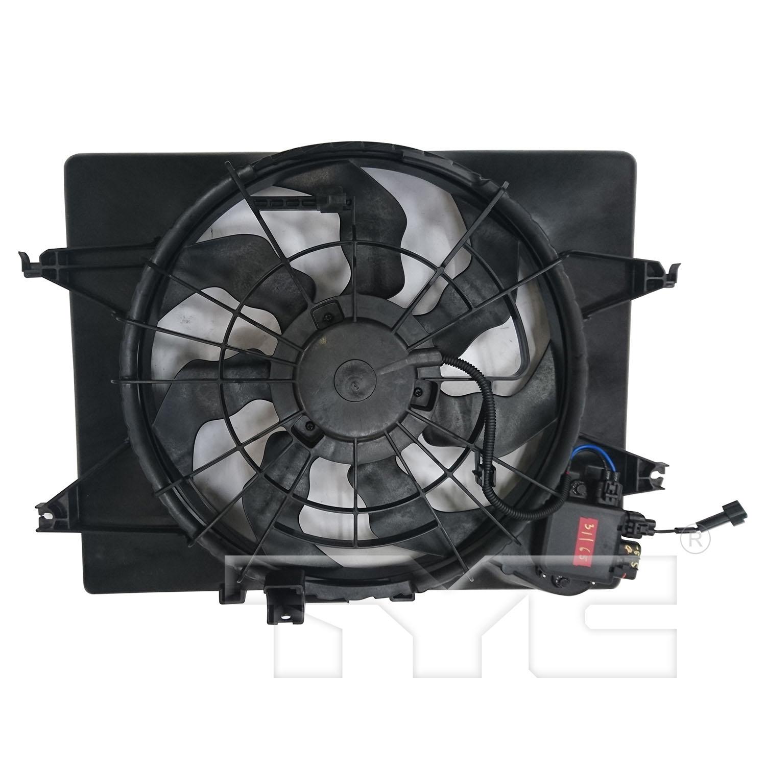 TYC 623770 Dual Radiator and Condenser Fan Assembly product image 2 of 4