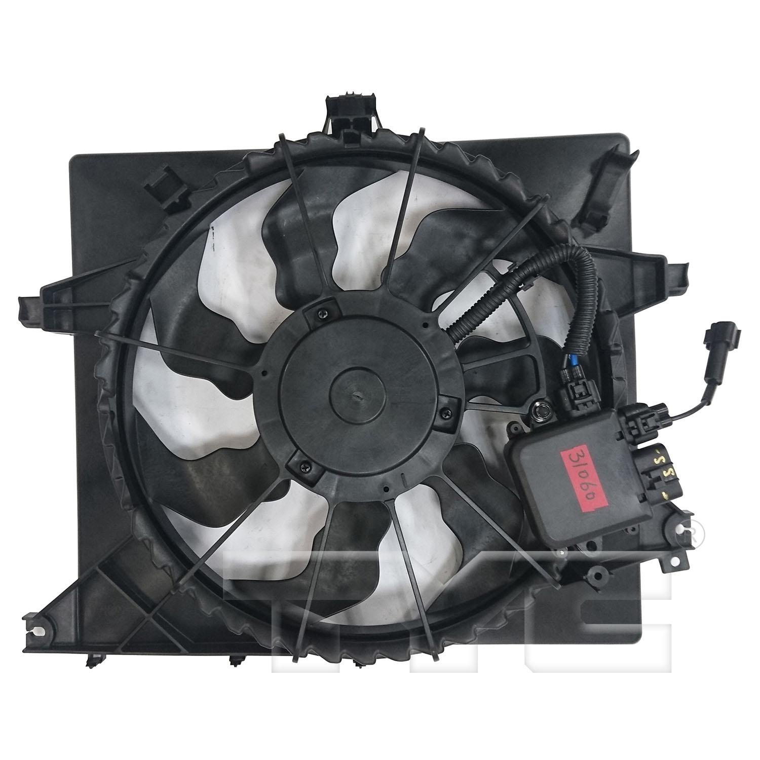 TYC 623780 Dual Radiator and Condenser Fan Assembly product image 2 of 4