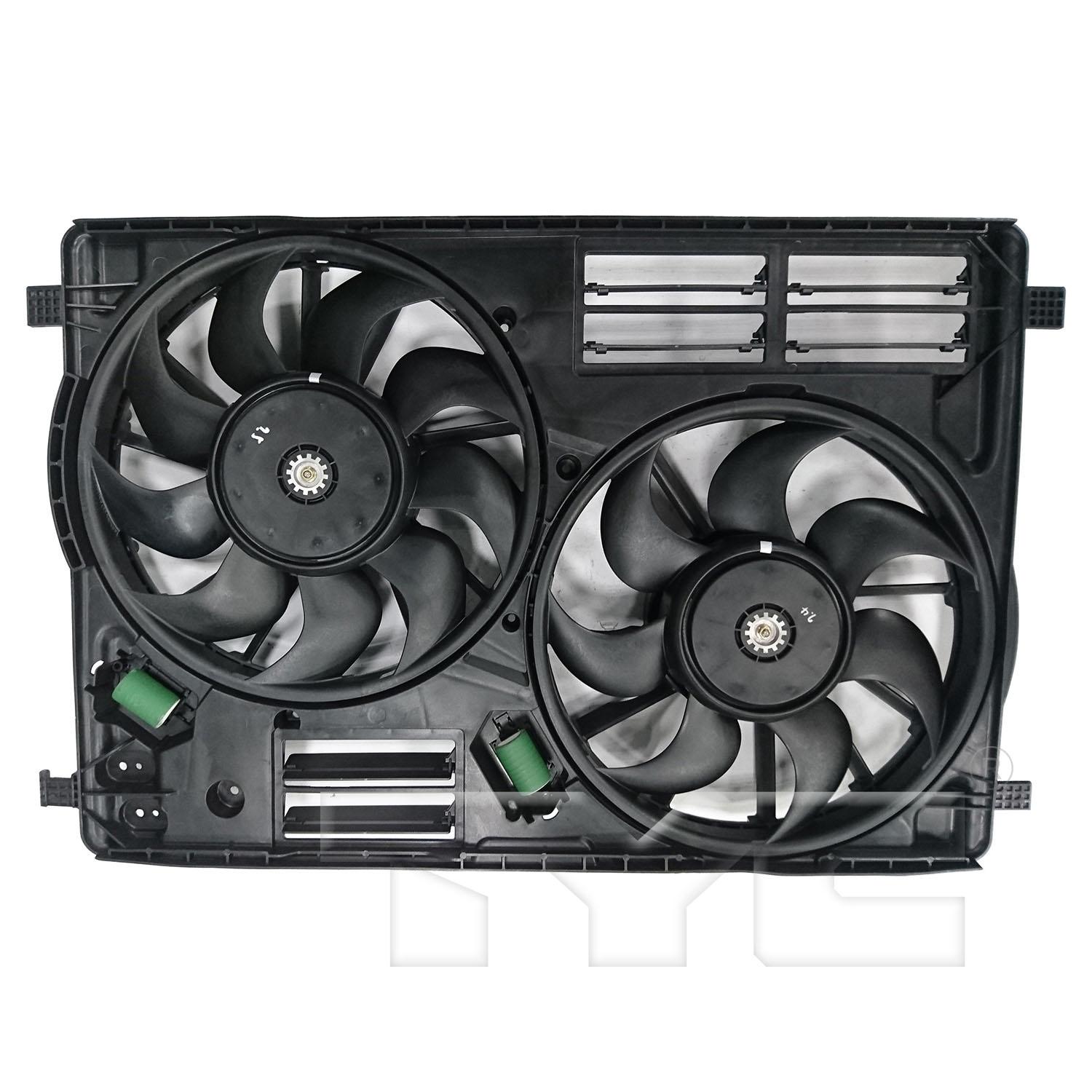 TYC 623810 Dual Radiator and Condenser Fan Assembly product image 1 of 3