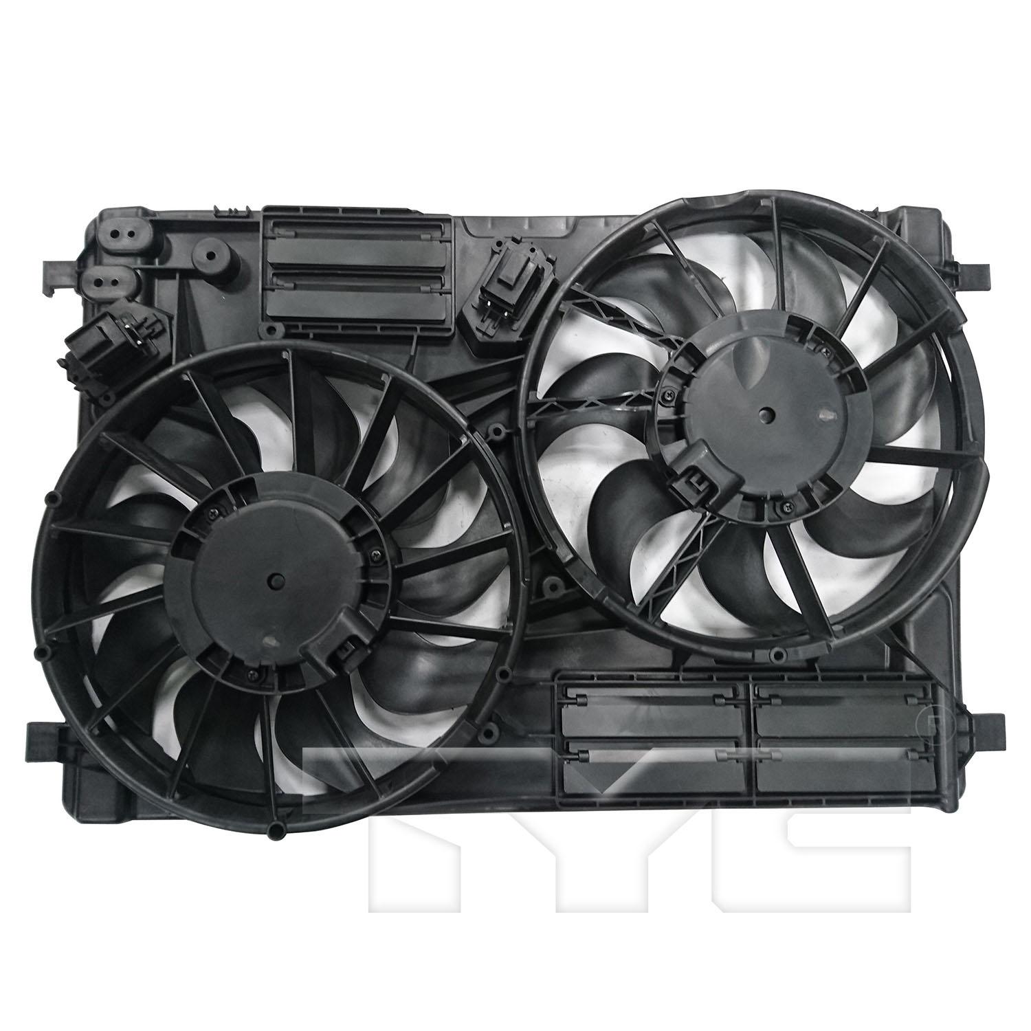 TYC 623810 Dual Radiator and Condenser Fan Assembly product image 2 of 3