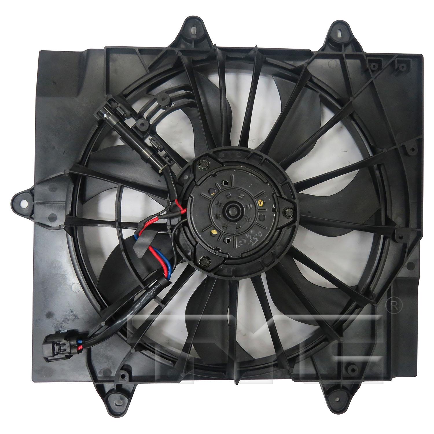 TYC 623830 Dual Radiator and Condenser Fan Assembly product image 2 of 3