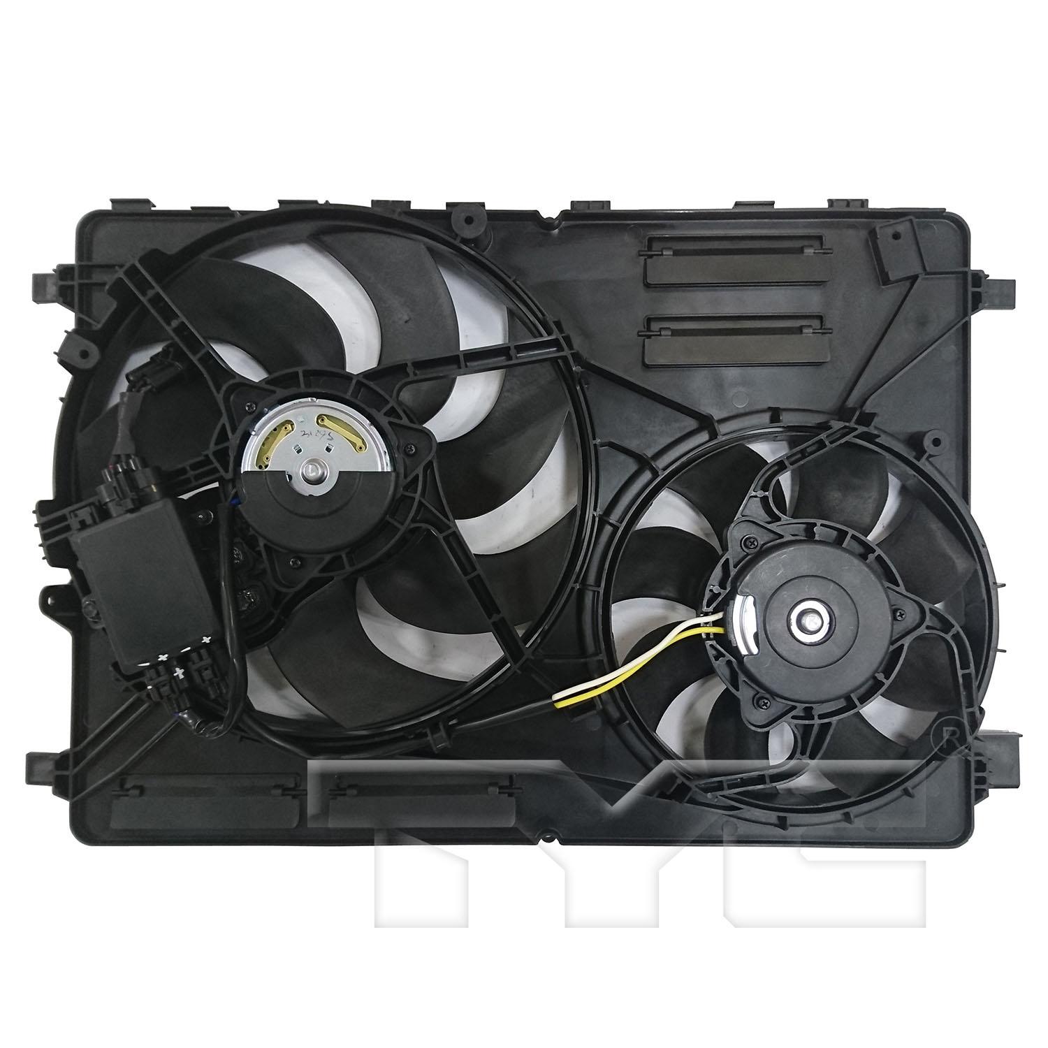TYC 623840 Dual Radiator and Condenser Fan Assembly product image 2 of 3