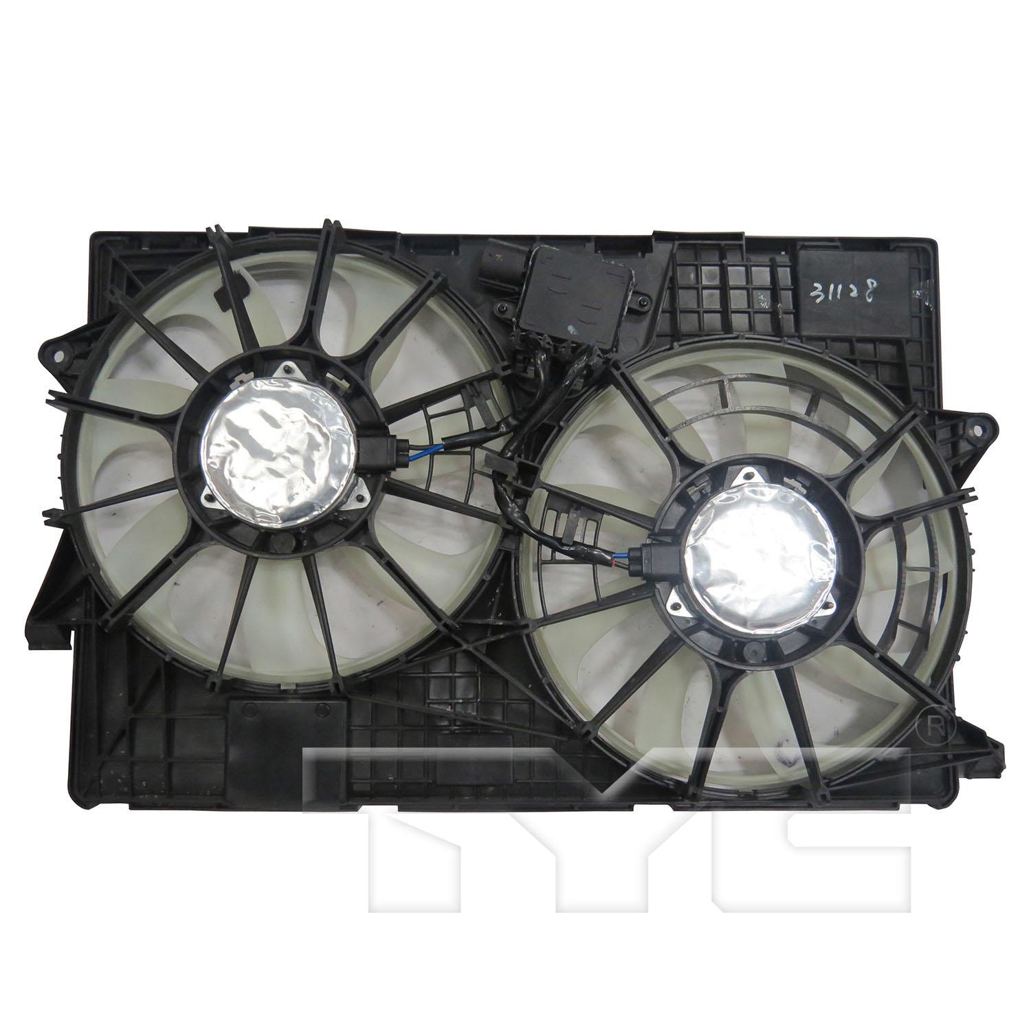 TYC 623850 Dual Radiator and Condenser Fan Assembly product image 2 of 3
