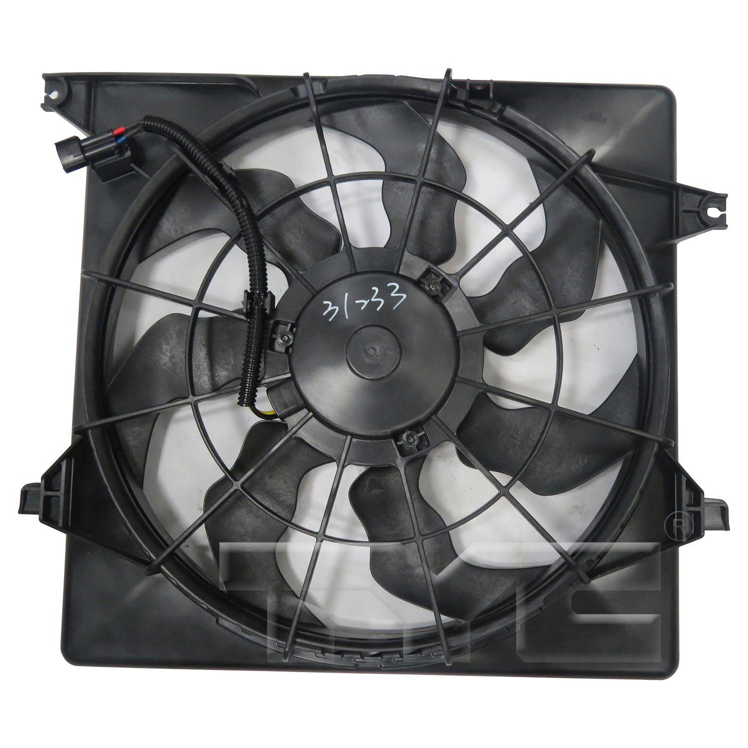 TYC 623860 Dual Radiator and Condenser Fan Assembly product image 2 of 3