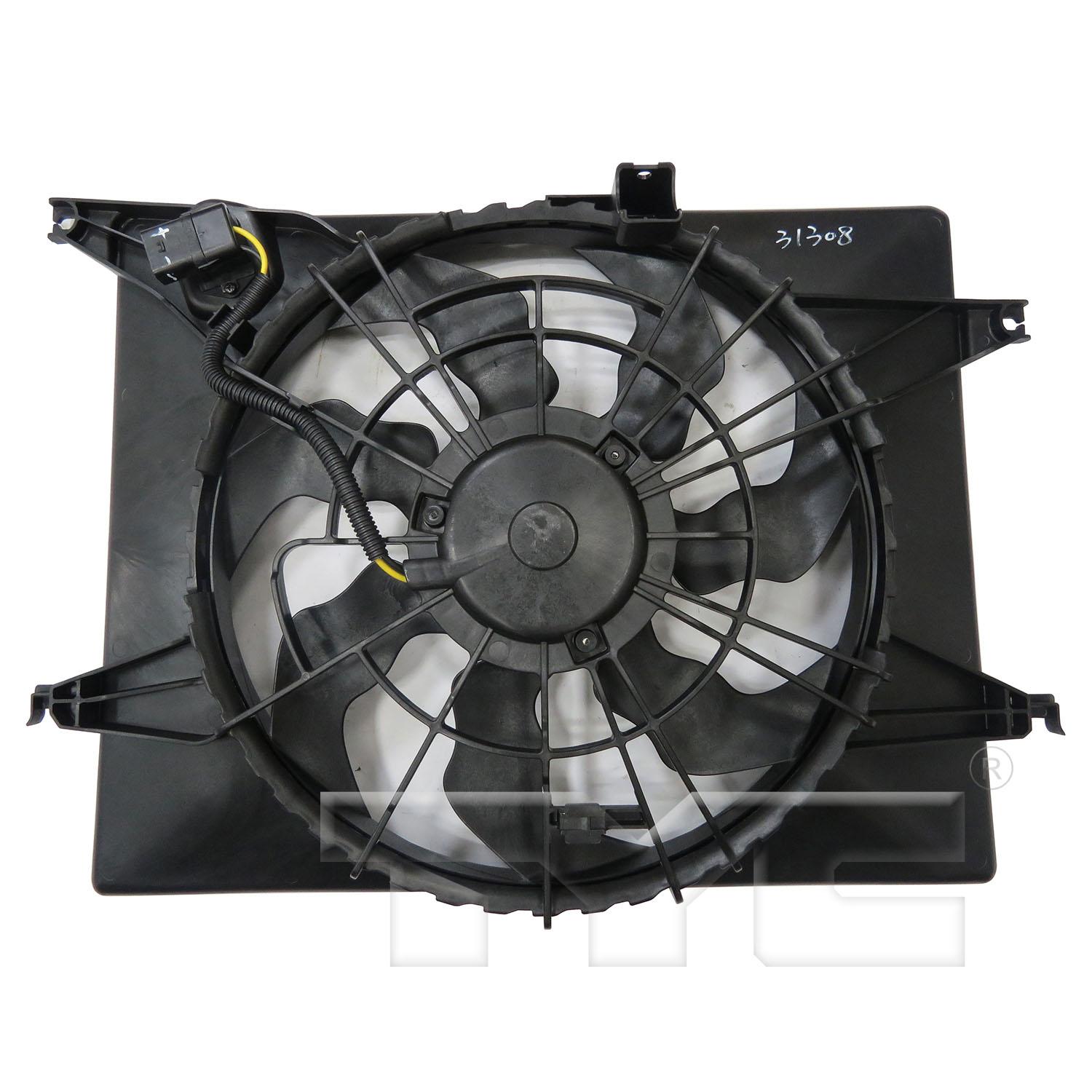 TYC 623900 Dual Radiator and Condenser Fan Assembly product image 2 of 3