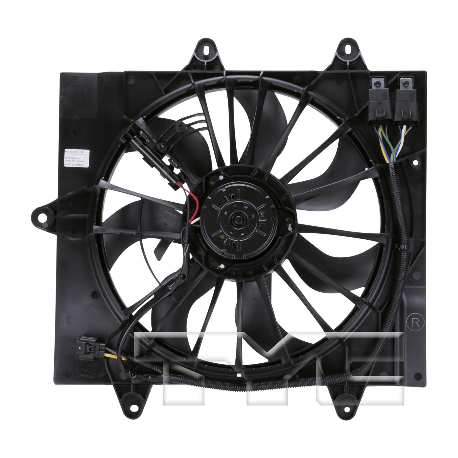 TYC 623910 - Dual Radiator and Condenser Fan Assembly TYC 623910 Dual Radiator and Condenser Fan Assembly product image 2 of 3