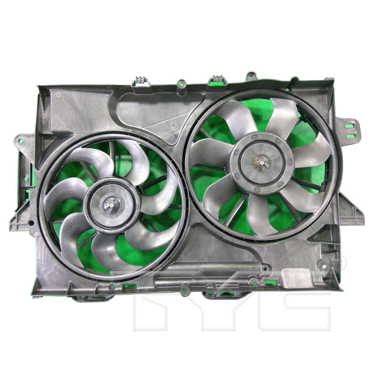TYC 623960 Dual Radiator and Condenser Fan Assembly product image 2 of 3