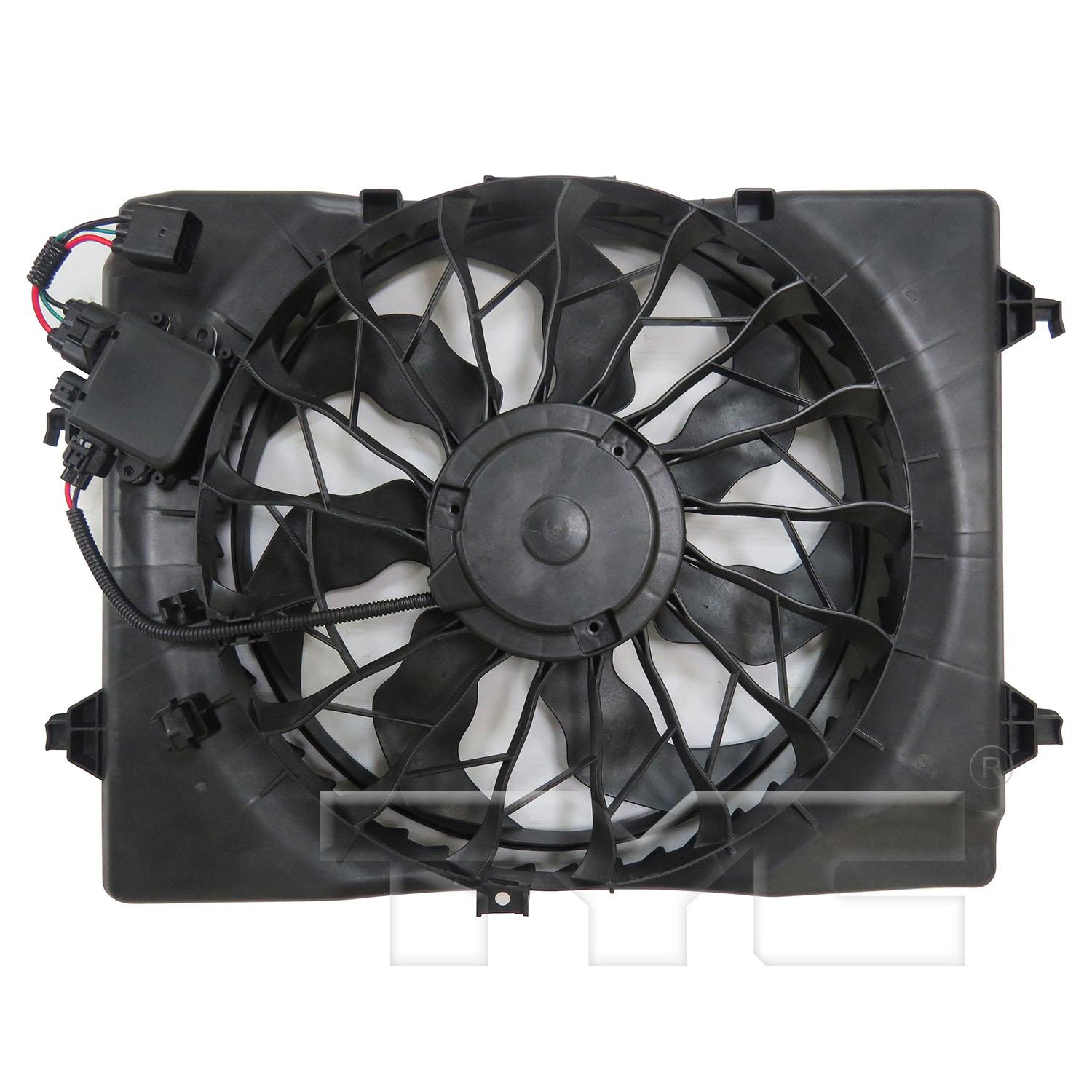 TYC 624000 Dual Radiator and Condenser Fan Assembly product image 2 of 3
