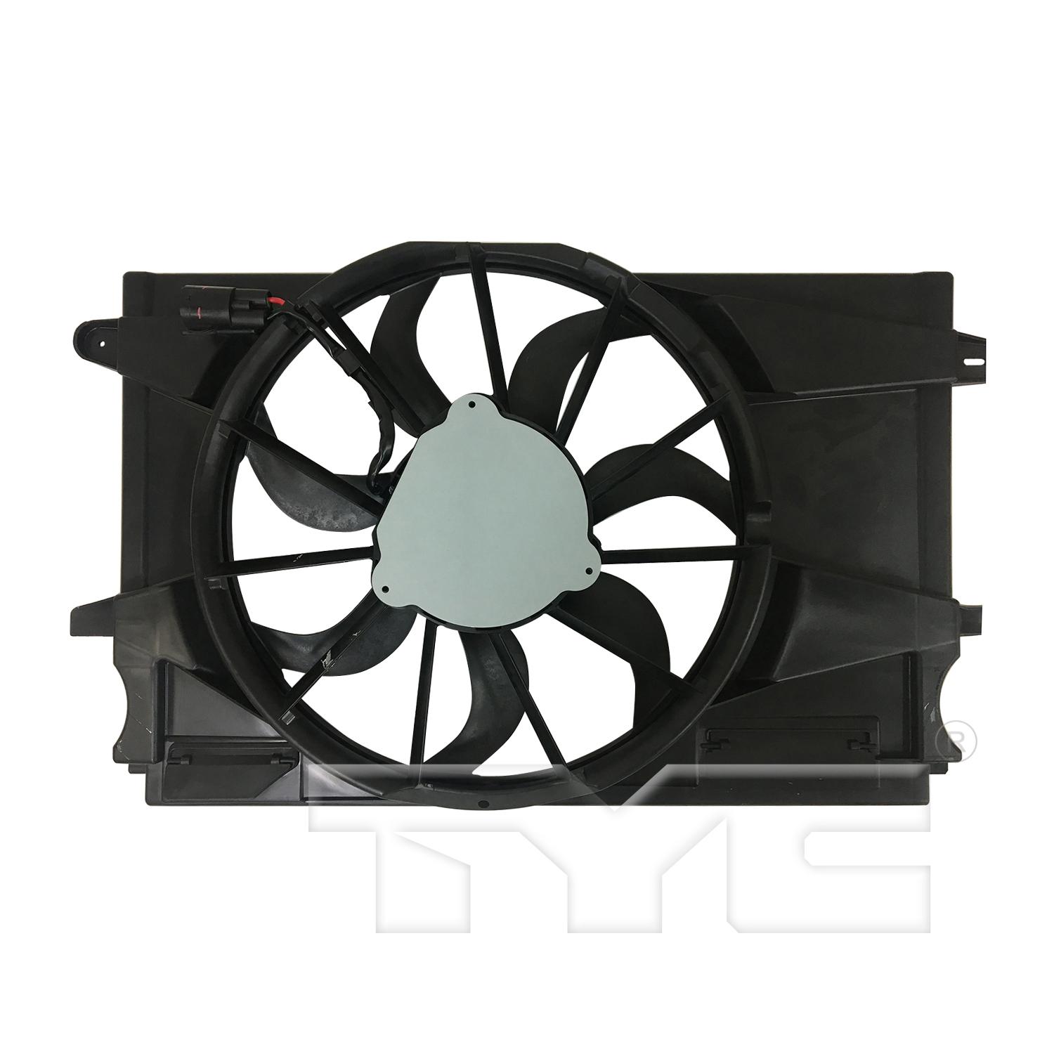 TYC 624060 Dual Radiator and Condenser Fan Assembly product image 2 of 3