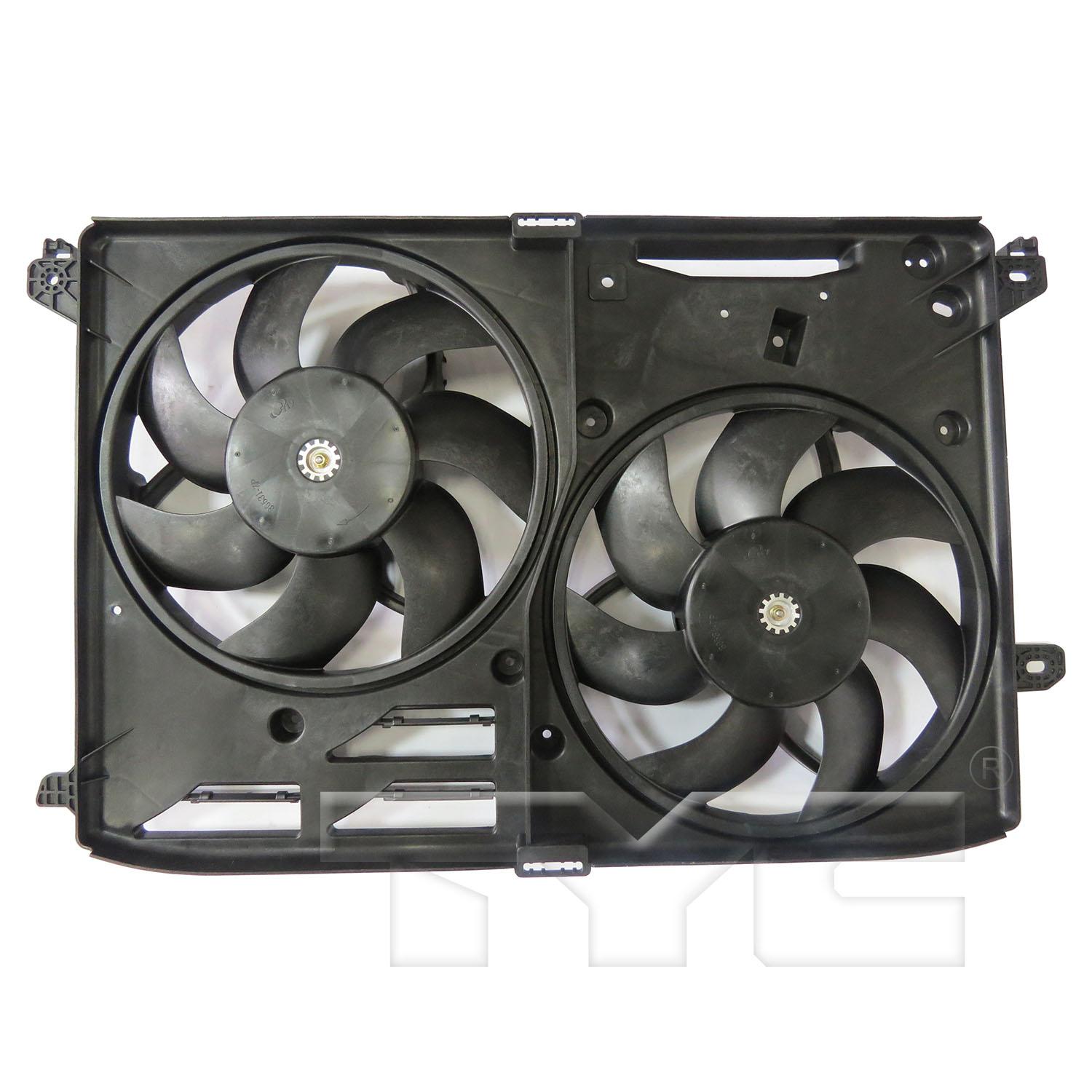 TYC 624110 Dual Radiator and Condenser Fan Assembly product image 1 of 8