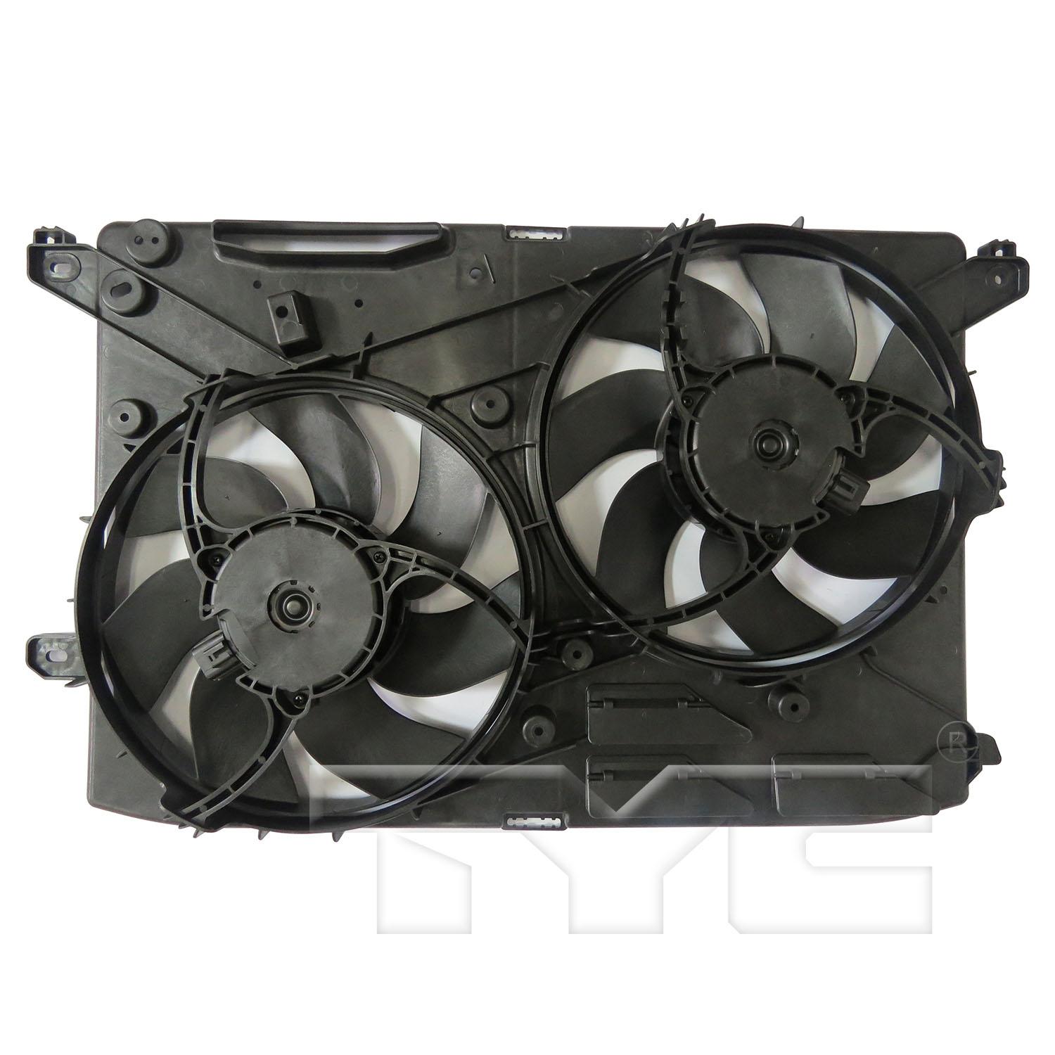 TYC 624110 Dual Radiator and Condenser Fan Assembly product image 2 of 8