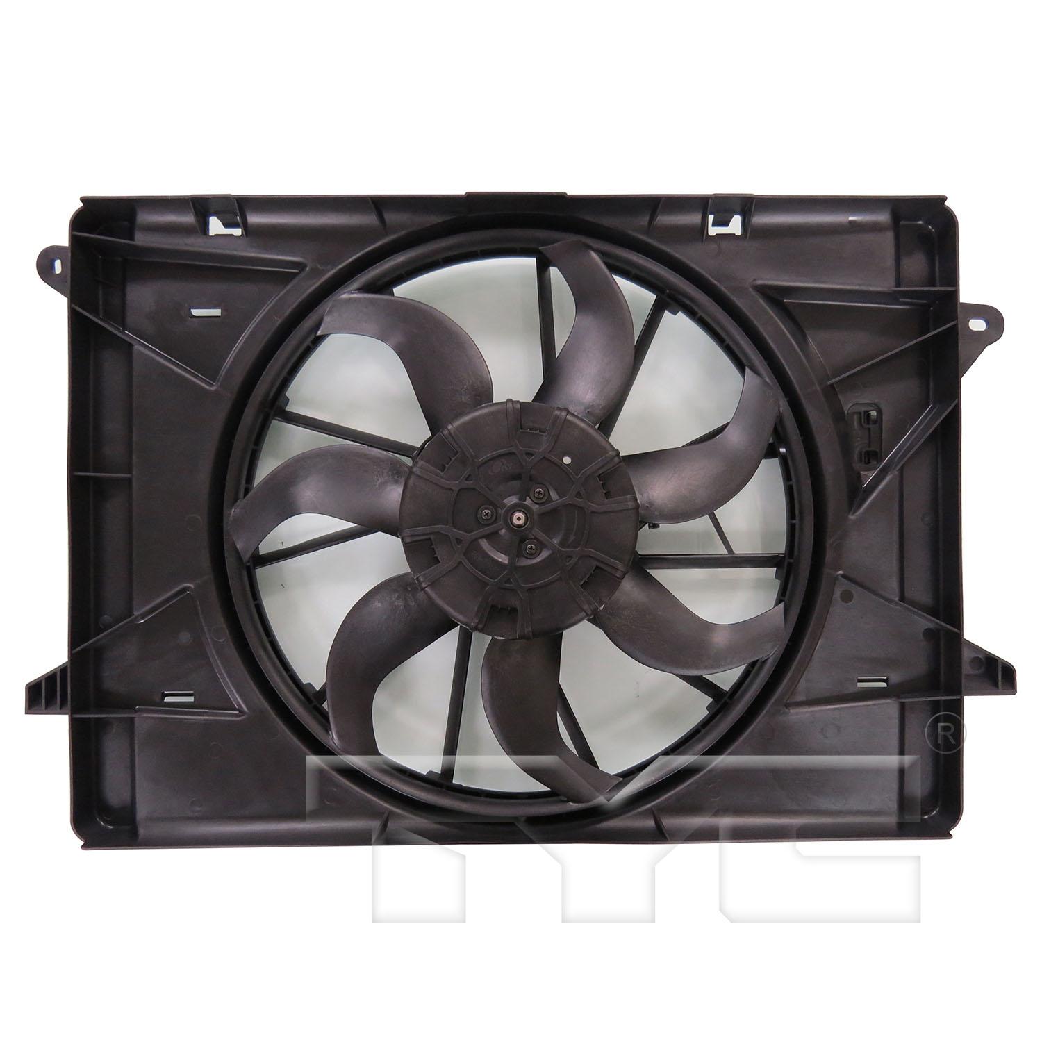 TYC 624120 Dual Radiator and Condenser Fan Assembly product image 1 of 3