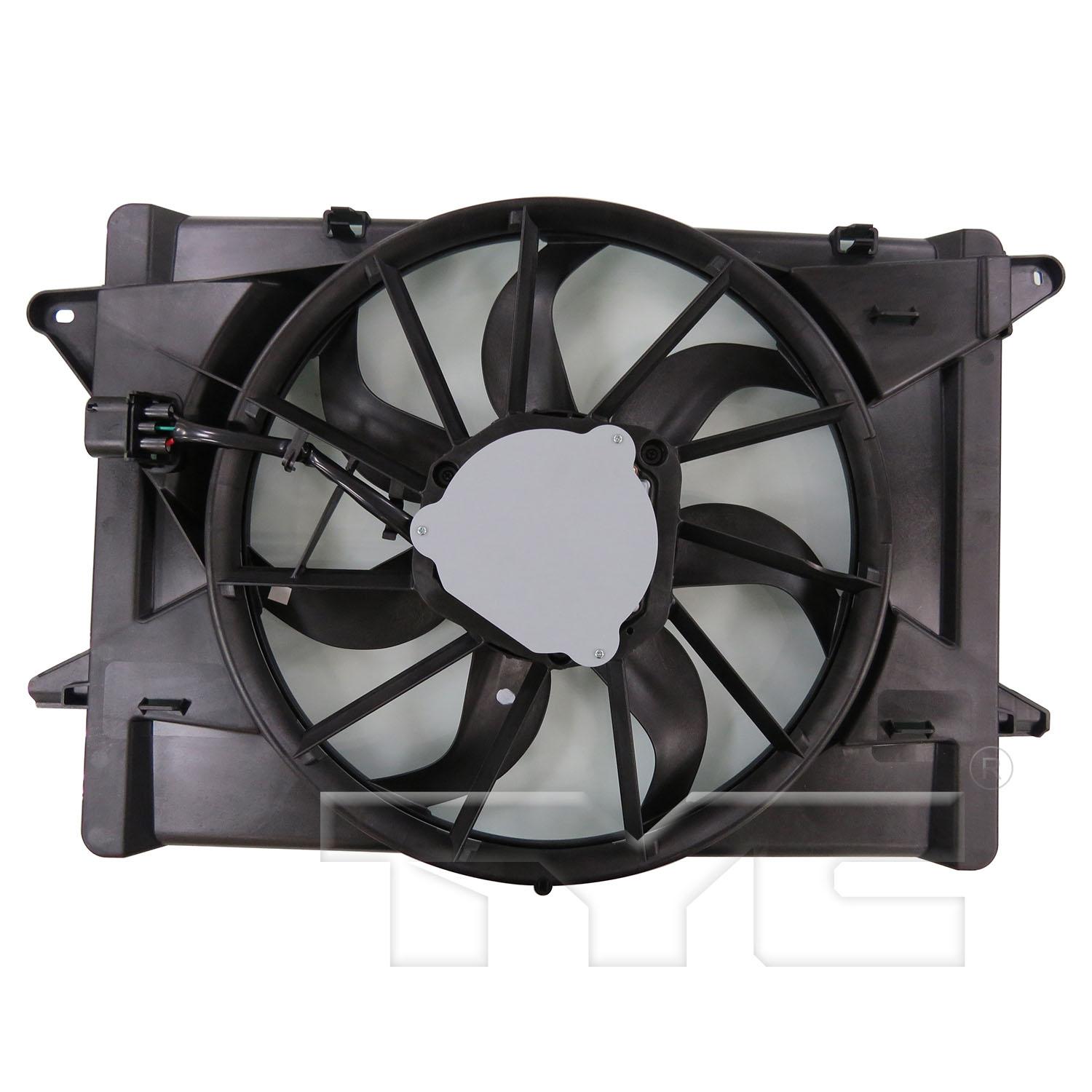 TYC 624120 Dual Radiator and Condenser Fan Assembly product image 2 of 3