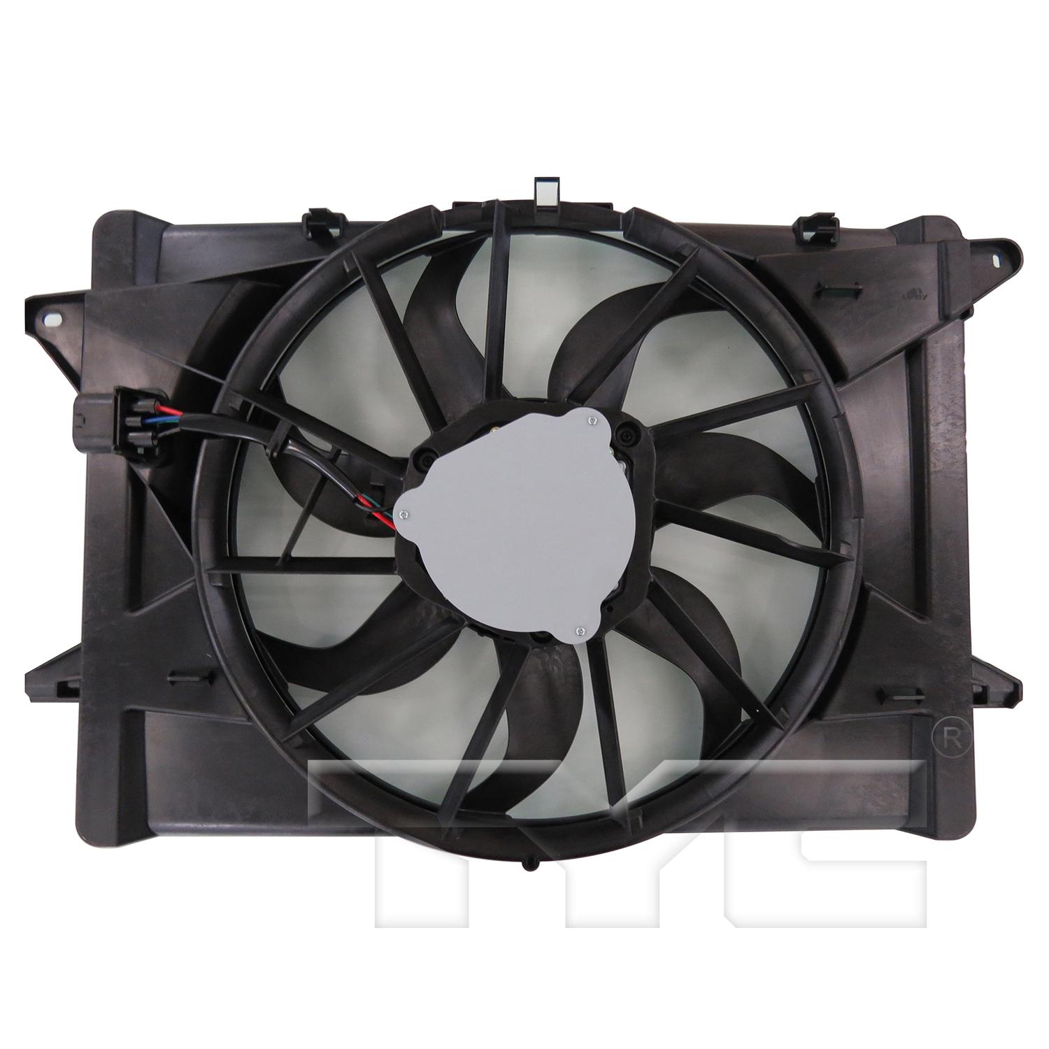 TYC 624130 Dual Radiator and Condenser Fan Assembly product image 2 of 3