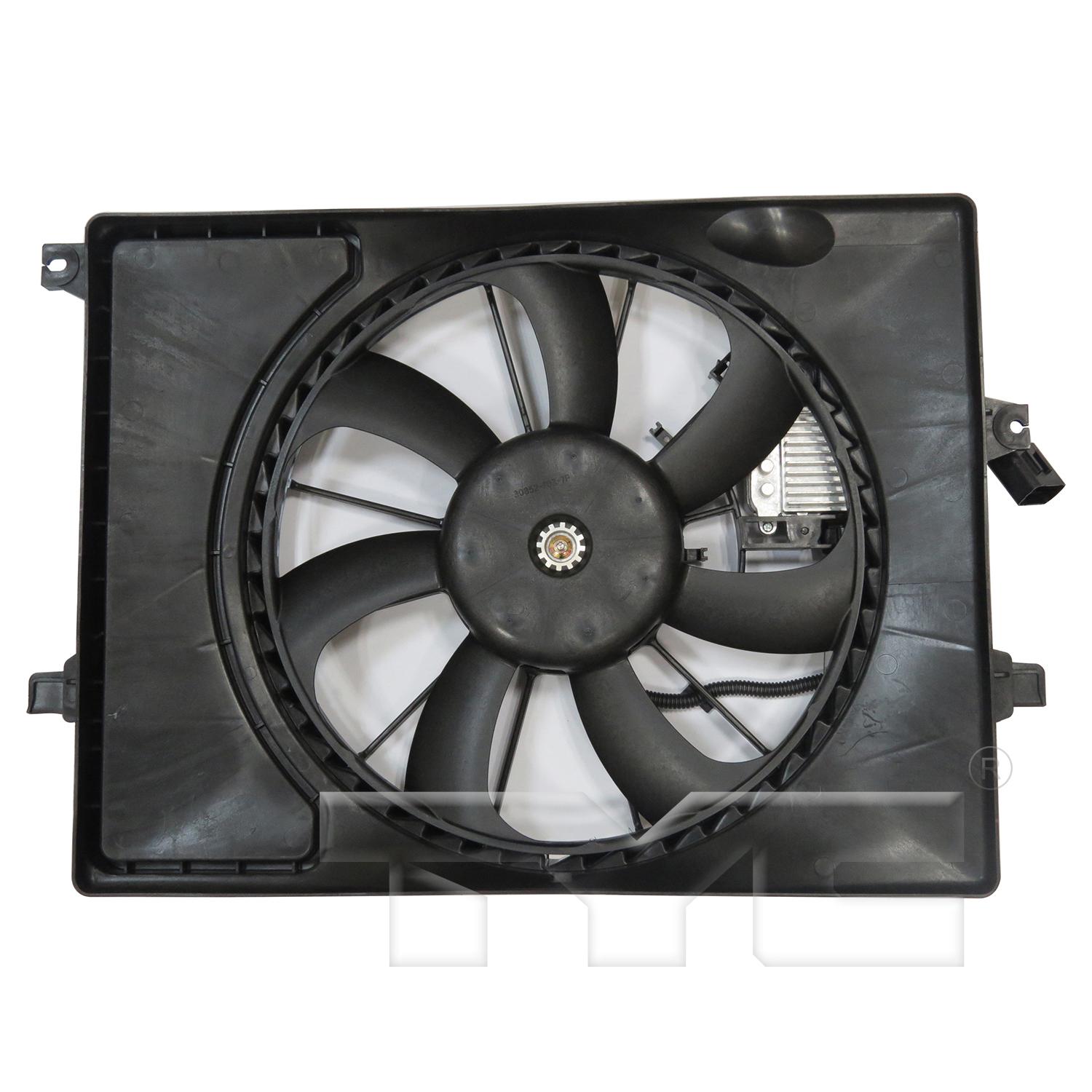 TYC 624150 Dual Radiator and Condenser Fan Assembly product image 1 of 4