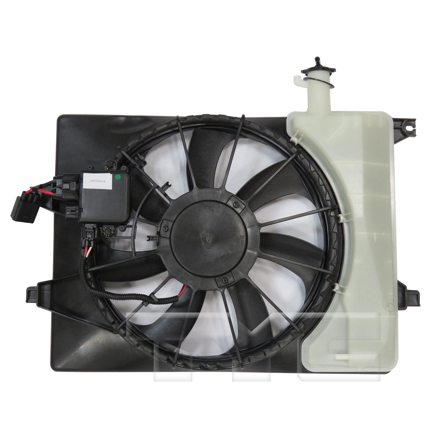 TYC 624150 Dual Radiator and Condenser Fan Assembly product image 2 of 4