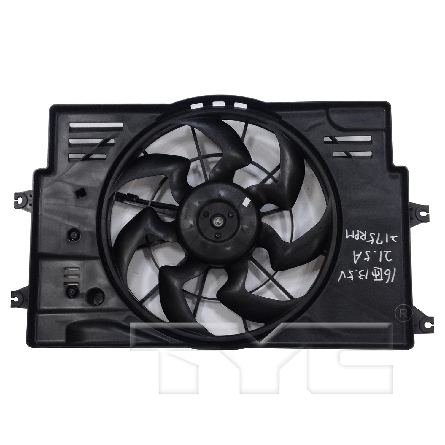 TYC 624160 Dual Radiator and Condenser Fan Assembly product image 1 of 3