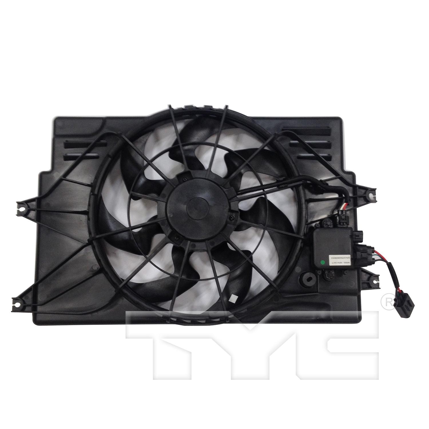 TYC 624160 Dual Radiator and Condenser Fan Assembly product image 2 of 3