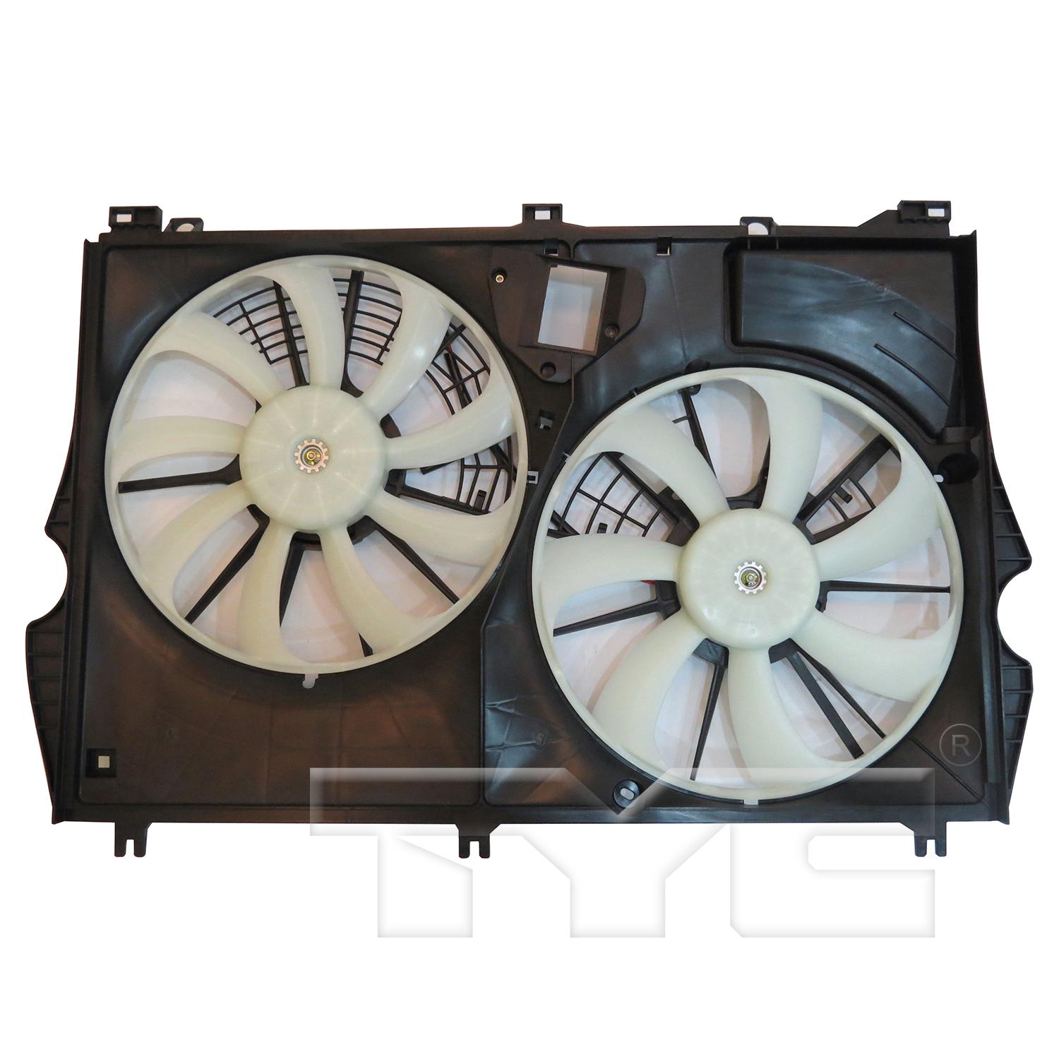 TYC 624180 Dual Radiator and Condenser Fan Assembly product image 1 of 4