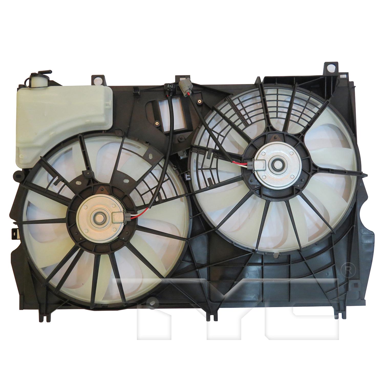 TYC 624180 Dual Radiator and Condenser Fan Assembly product image 2 of 4