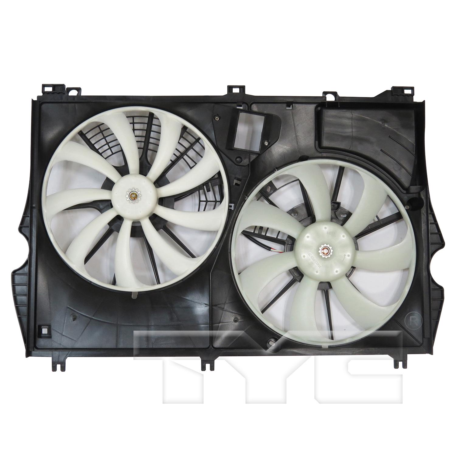 TYC 624190 Dual Radiator and Condenser Fan Assembly product image 1 of 4