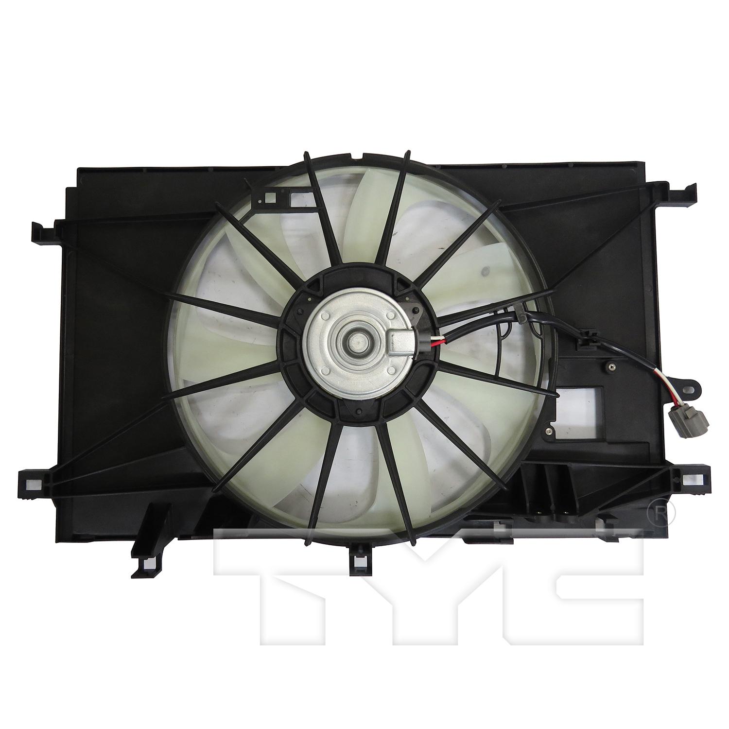 TYC 624210 Dual Radiator and Condenser Fan Assembly product image 2 of 3