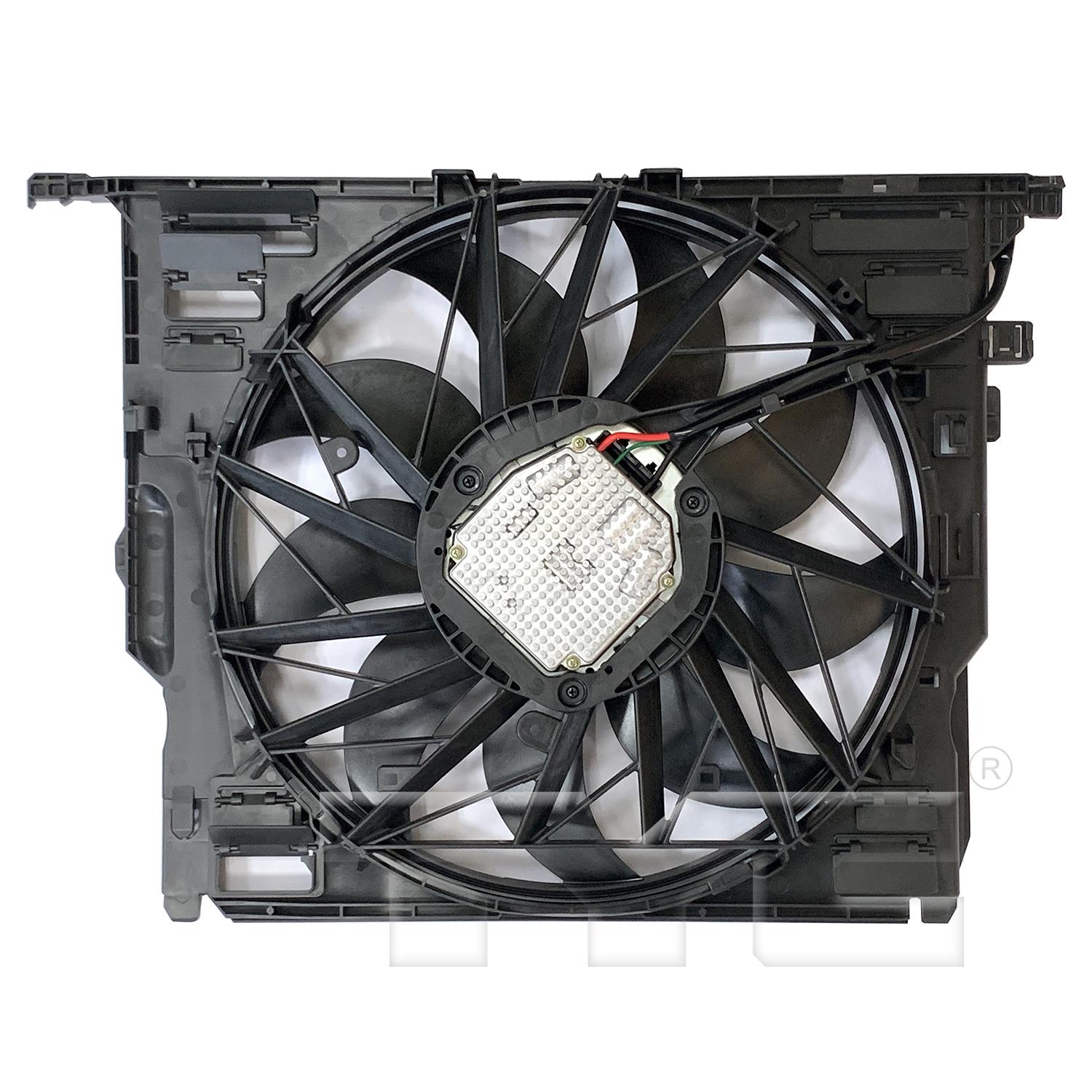 TYC 624260 Dual Radiator and Condenser Fan Assembly product image 2 of 3