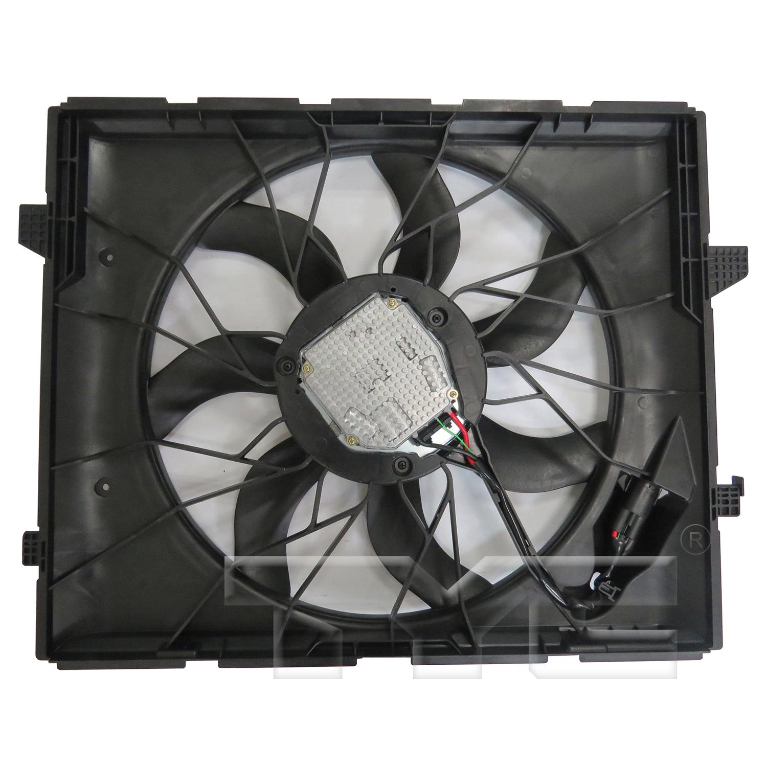 TYC 624340 Dual Radiator and Condenser Fan Assembly product image 2 of 3