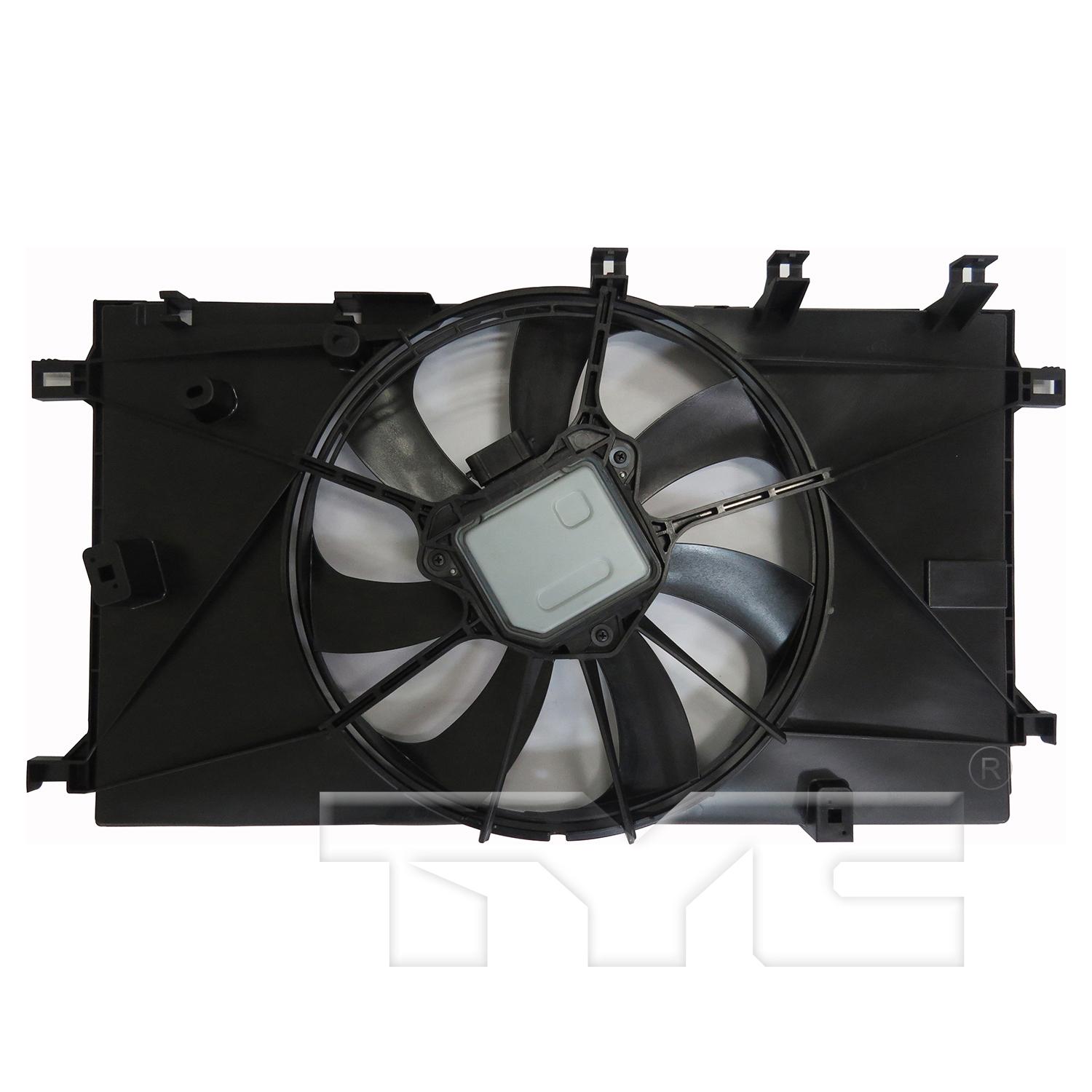 TYC 624360 Dual Radiator and Condenser Fan Assembly product image 2 of 3