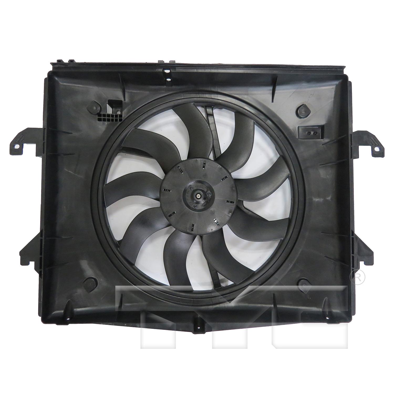 TYC 624370 Dual Radiator and Condenser Fan Assembly product image 1 of 3