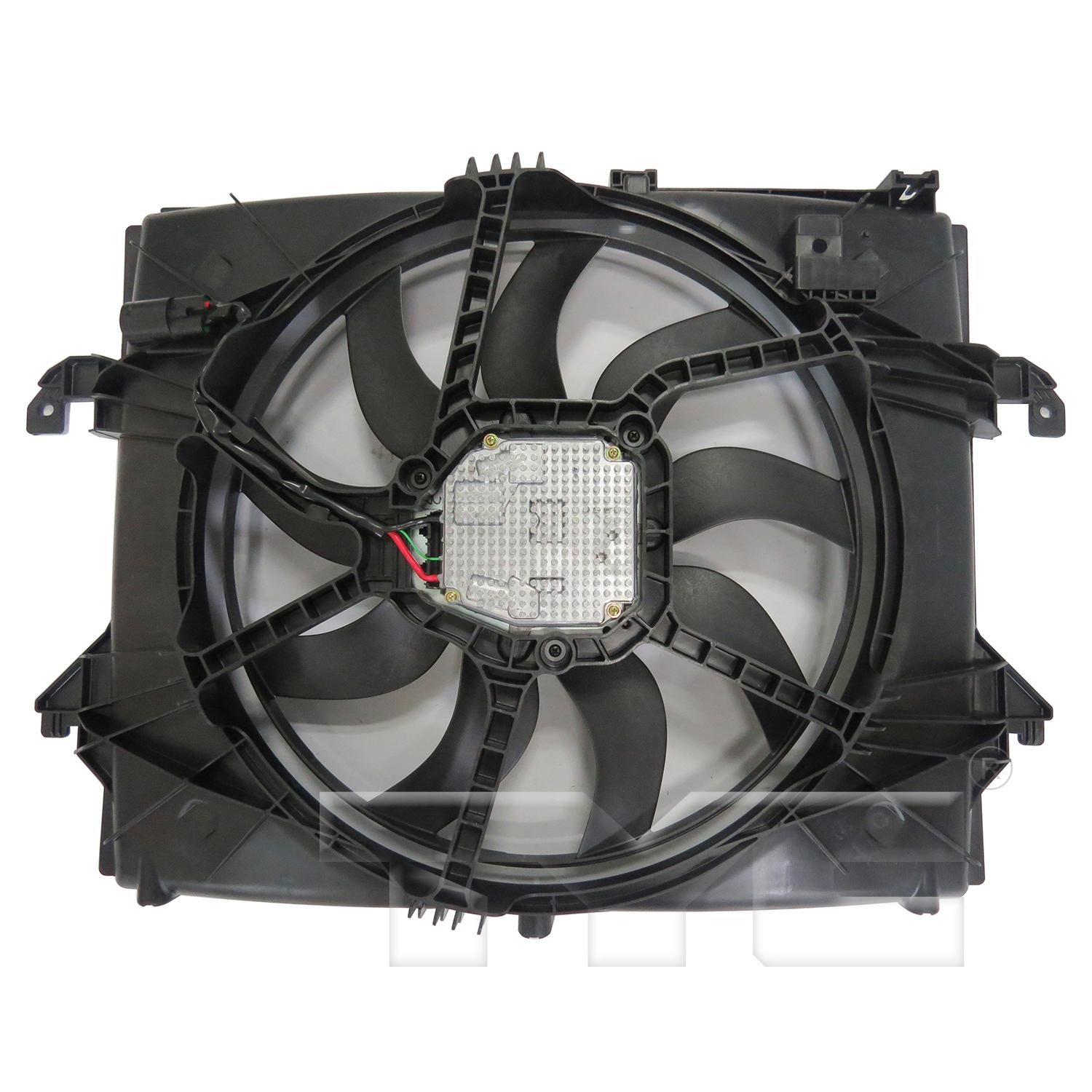 TYC 624370 Dual Radiator and Condenser Fan Assembly product image 2 of 3