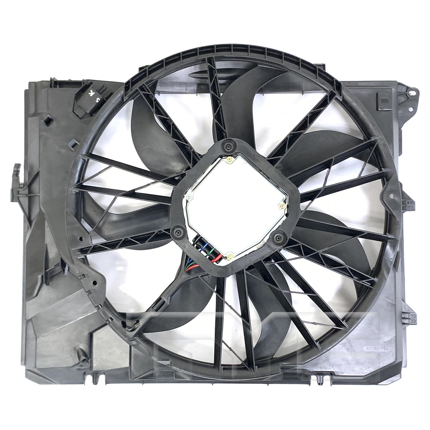TYC 624390 Dual Radiator and Condenser Fan Assembly product image 2 of 3