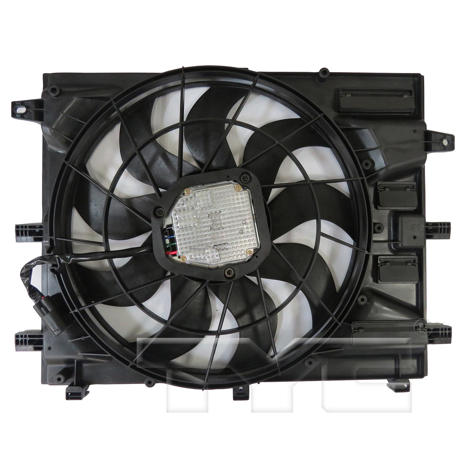 TYC 624430 Dual Radiator and Condenser Fan Assembly product image 2 of 3