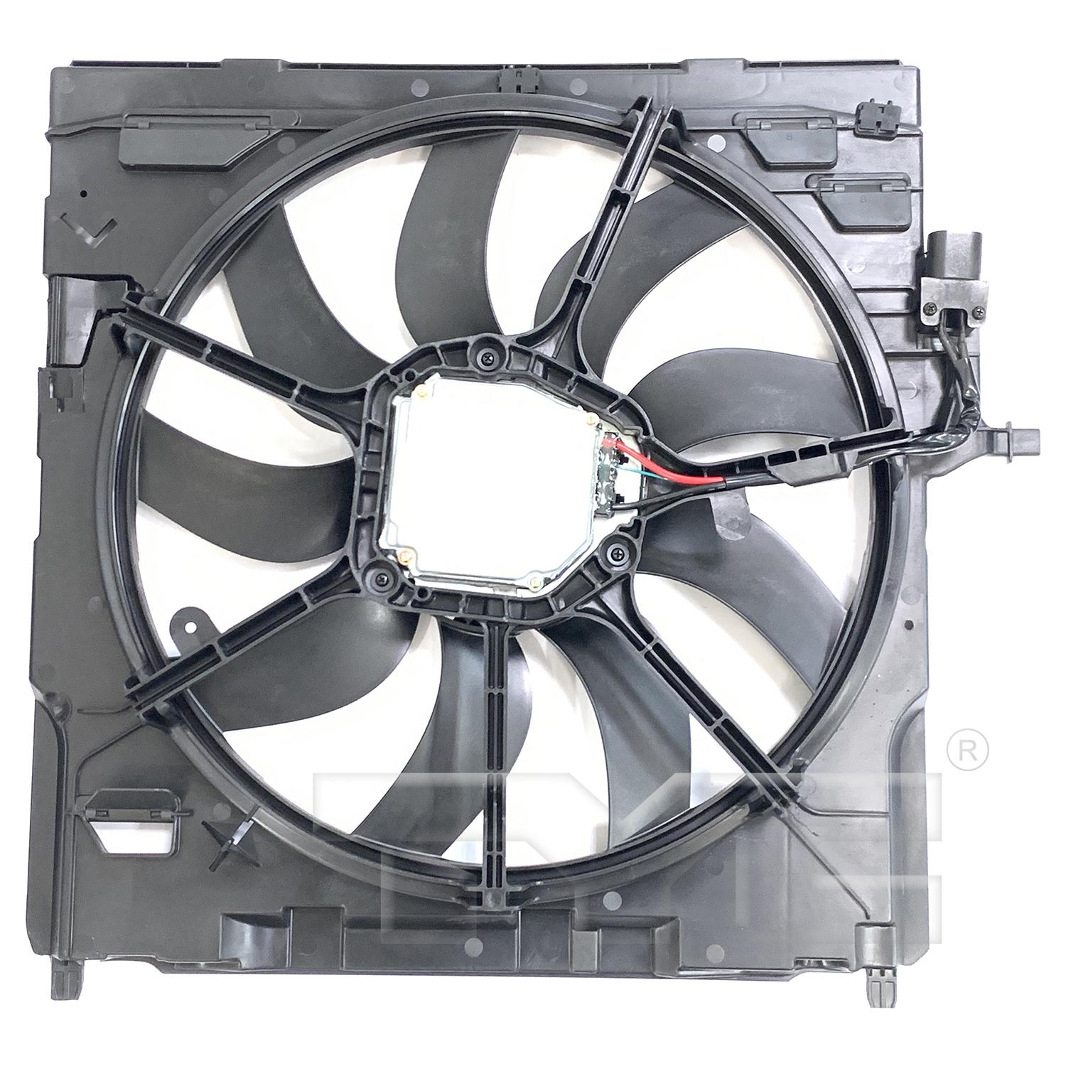 TYC 624470 Dual Radiator and Condenser Fan Assembly product image 2 of 3