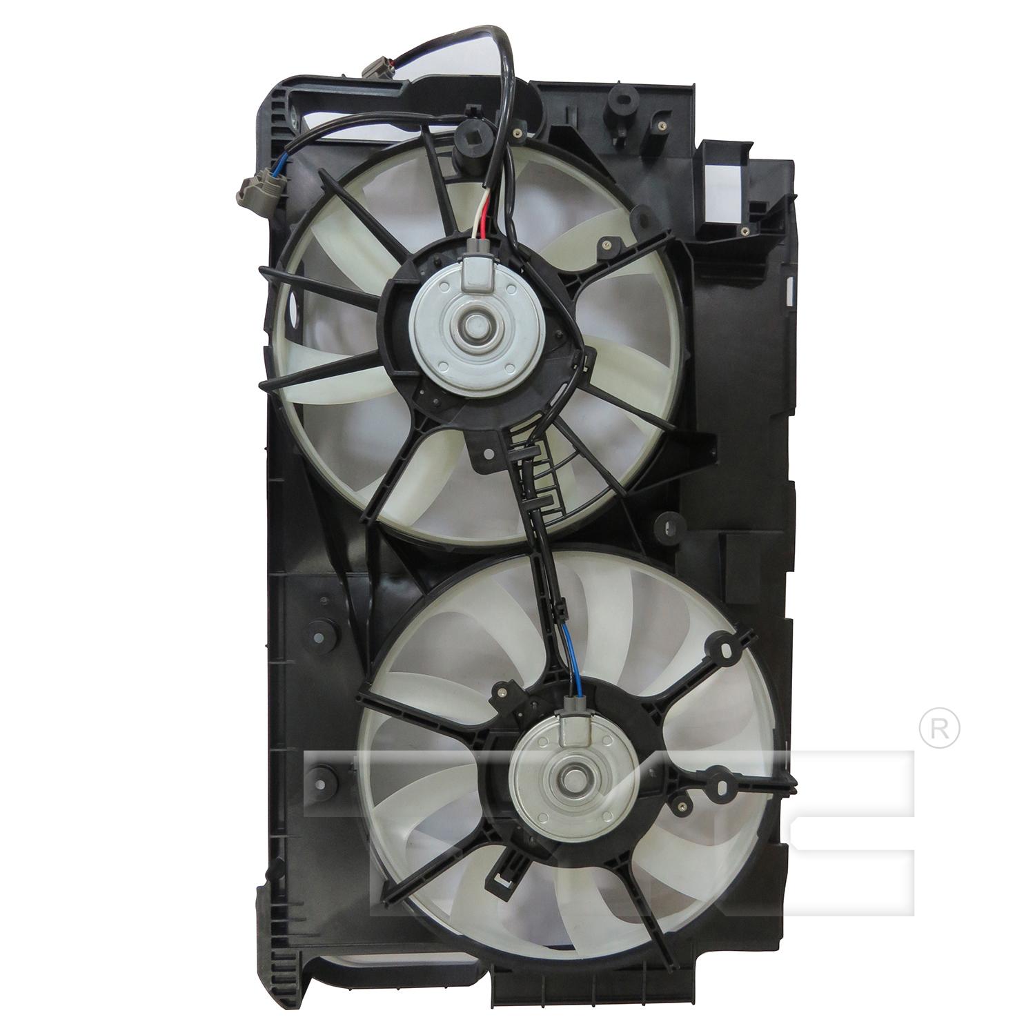 TYC 624500 Dual Radiator and Condenser Fan Assembly product image 2 of 3