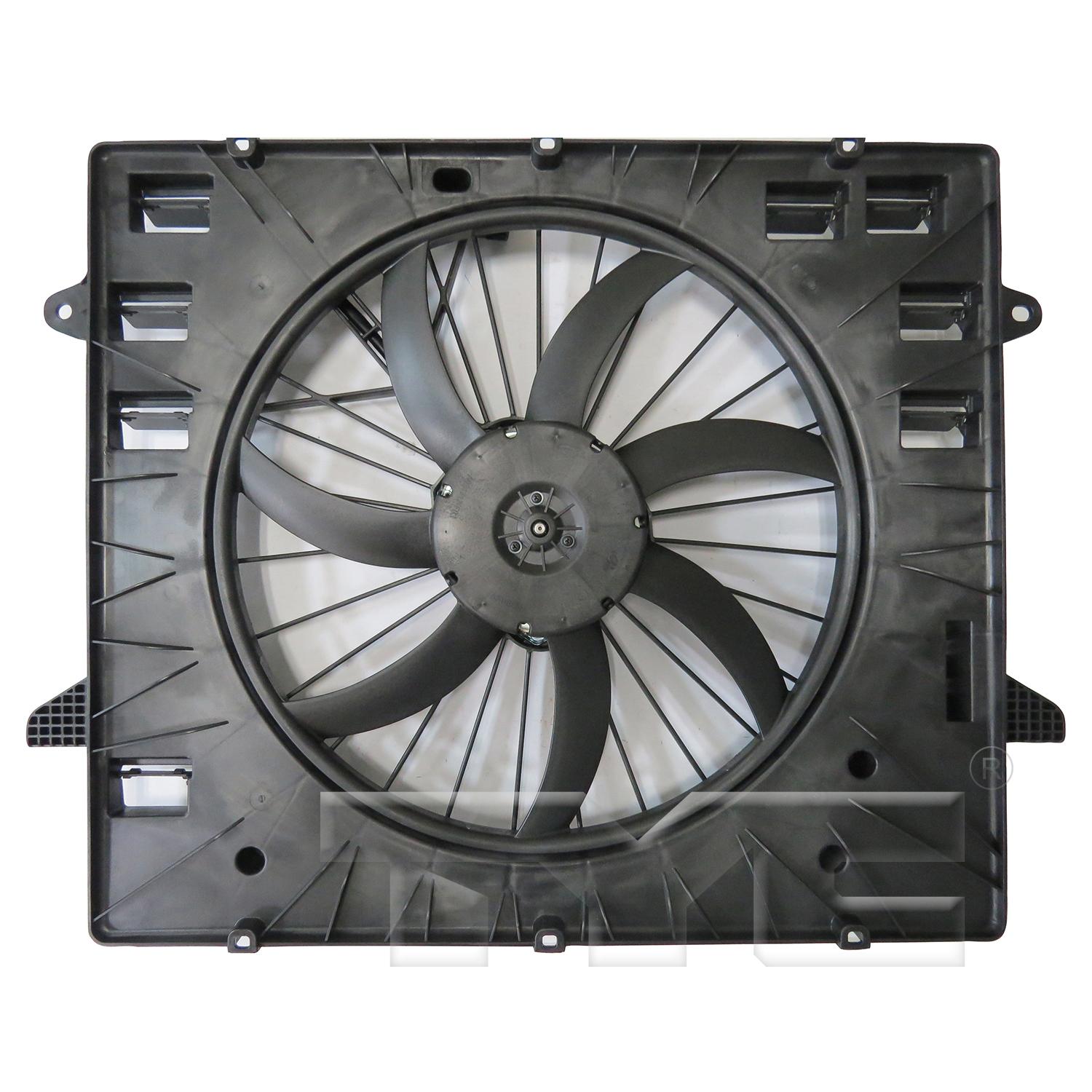 TYC 624550 Dual Radiator and Condenser Fan Assembly product image 1 of 3