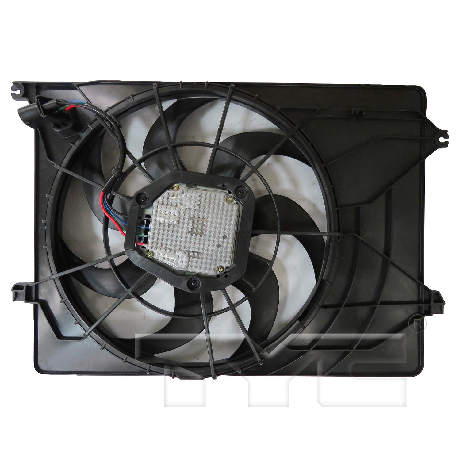 TYC 624560 Dual Radiator and Condenser Fan Assembly product image 2 of 3