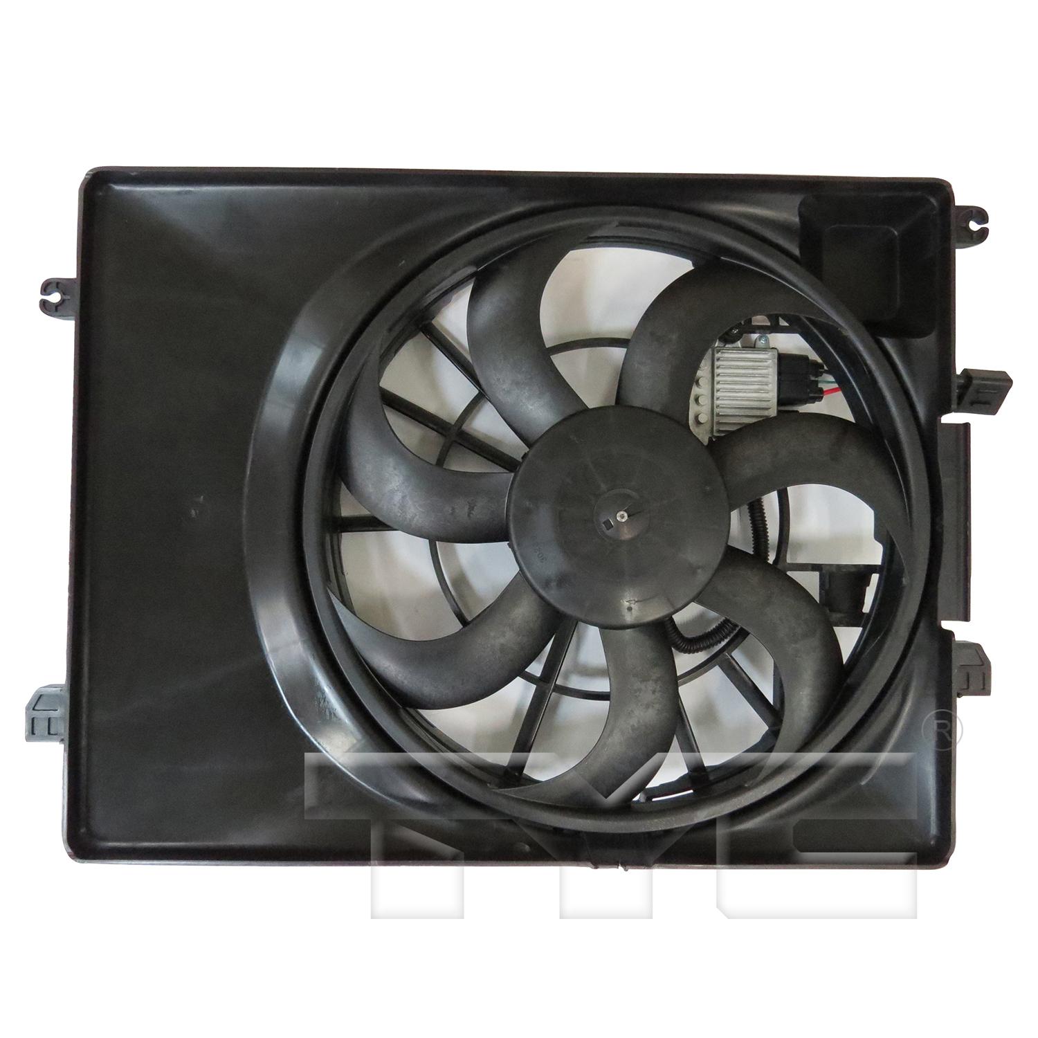 TYC 624620 Dual Radiator and Condenser Fan Assembly product image 1 of 3