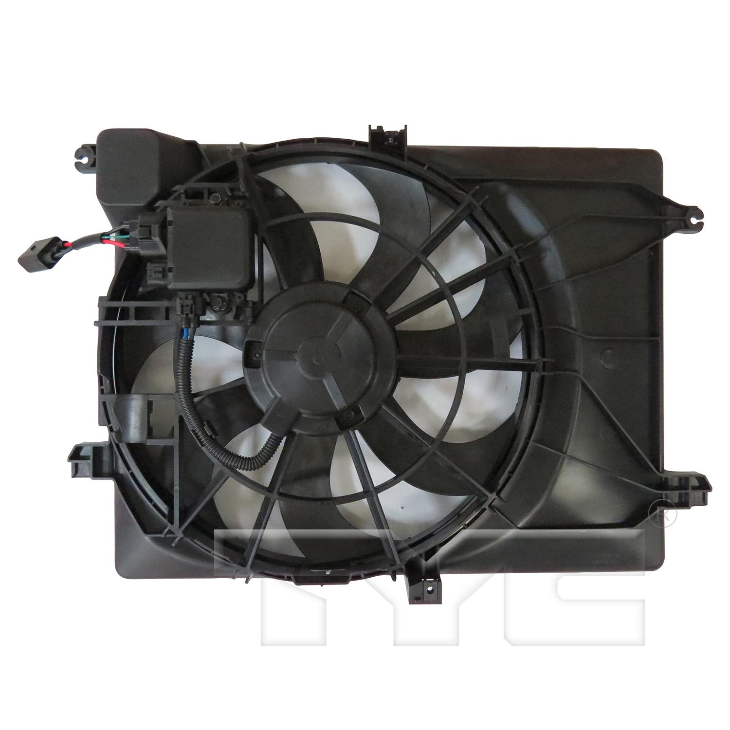 TYC 624620 Dual Radiator and Condenser Fan Assembly product image 2 of 3