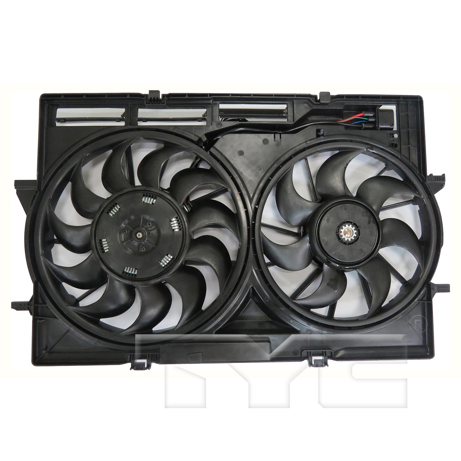 TYC 624630 Dual Radiator and Condenser Fan Assembly product image 1 of 3