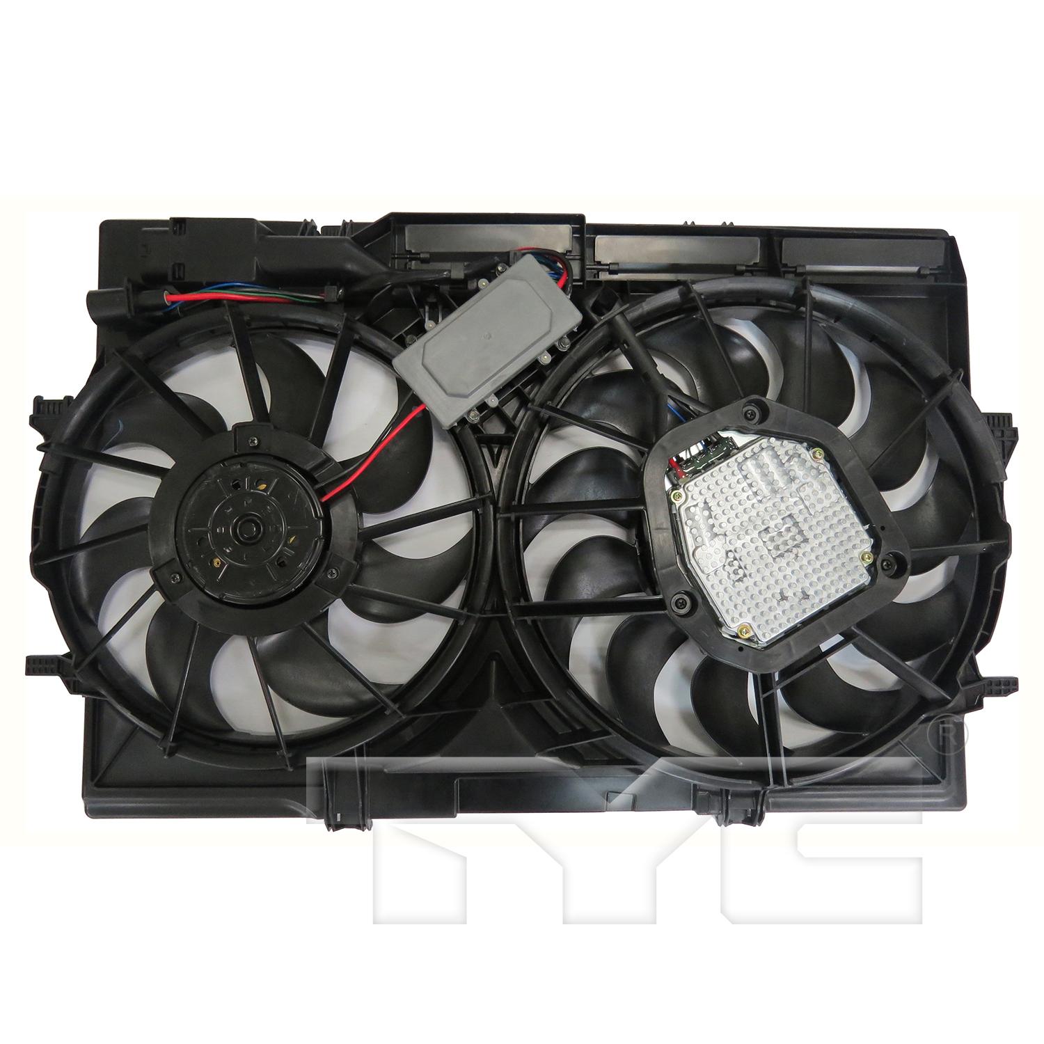 TYC 624630 Dual Radiator and Condenser Fan Assembly product image 2 of 3