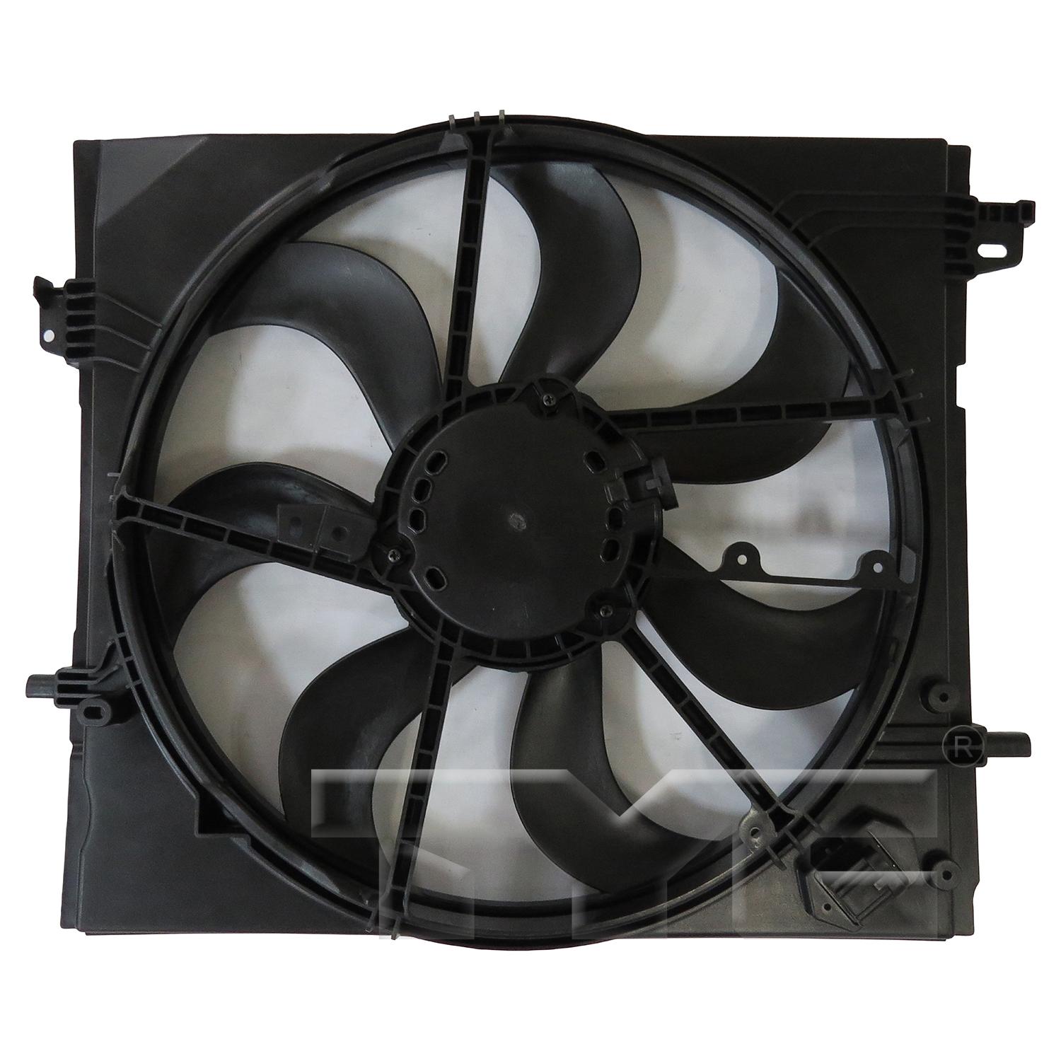 TYC 624660 Dual Radiator and Condenser Fan Assembly product image 2 of 6