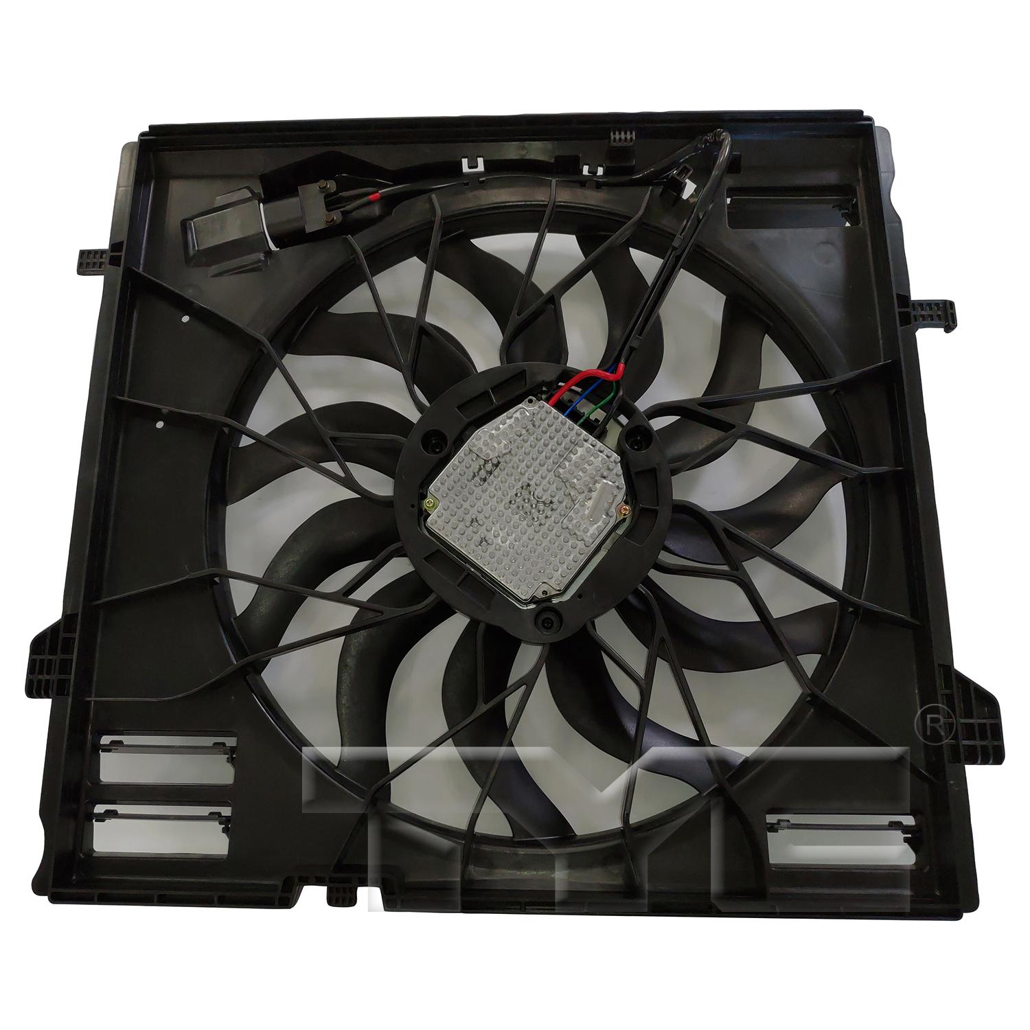 TYC 624680 Dual Radiator and Condenser Fan Assembly product image 2 of 3