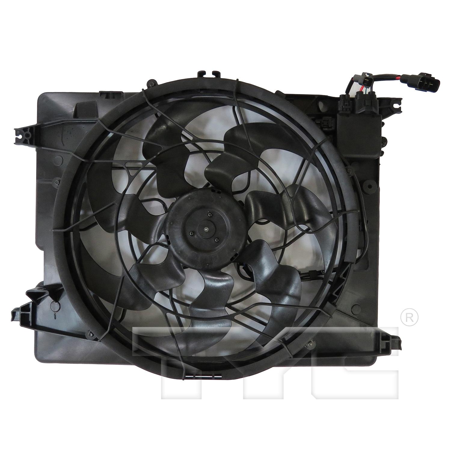 TYC 624700 Dual Radiator and Condenser Fan Assembly product image 2 of 6