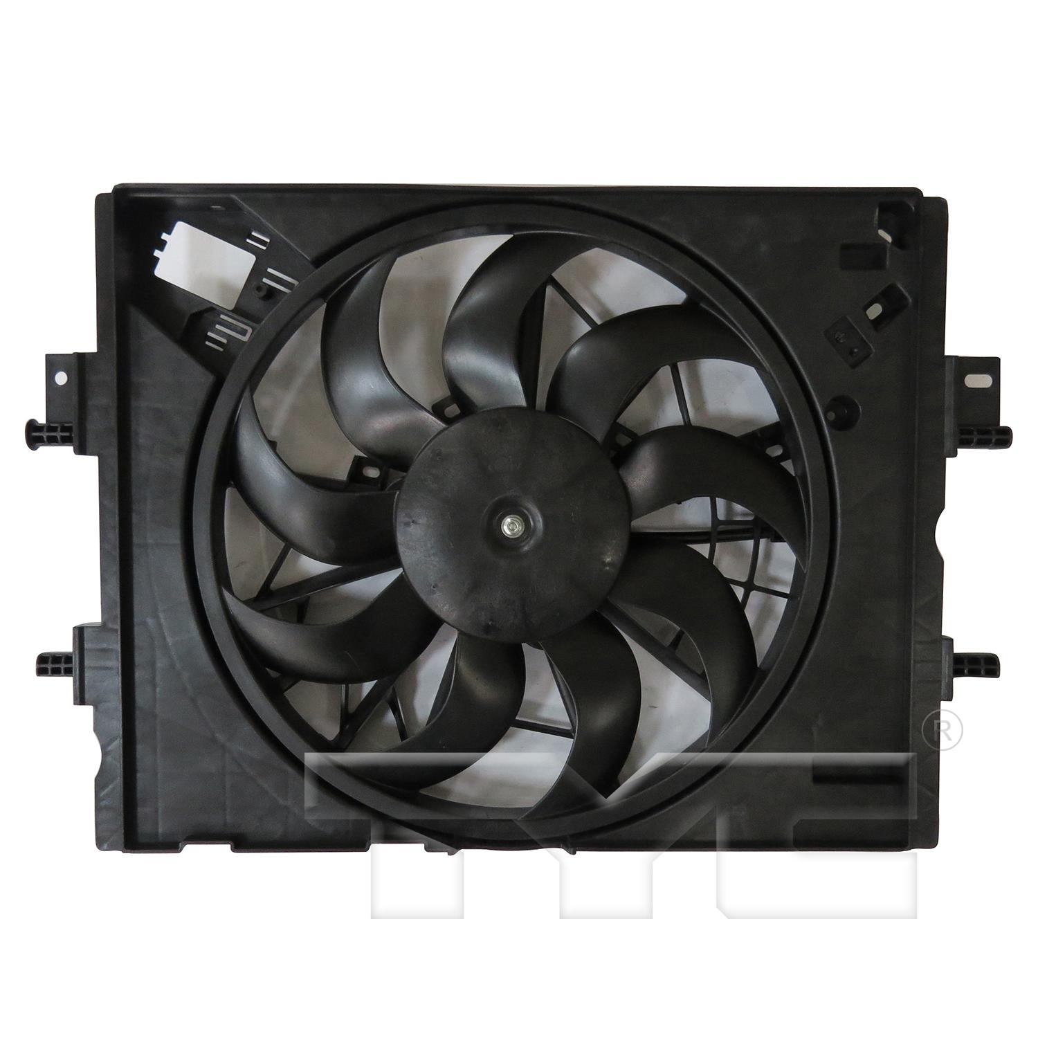 TYC 624750 Dual Radiator and Condenser Fan Assembly product image 4 of 5