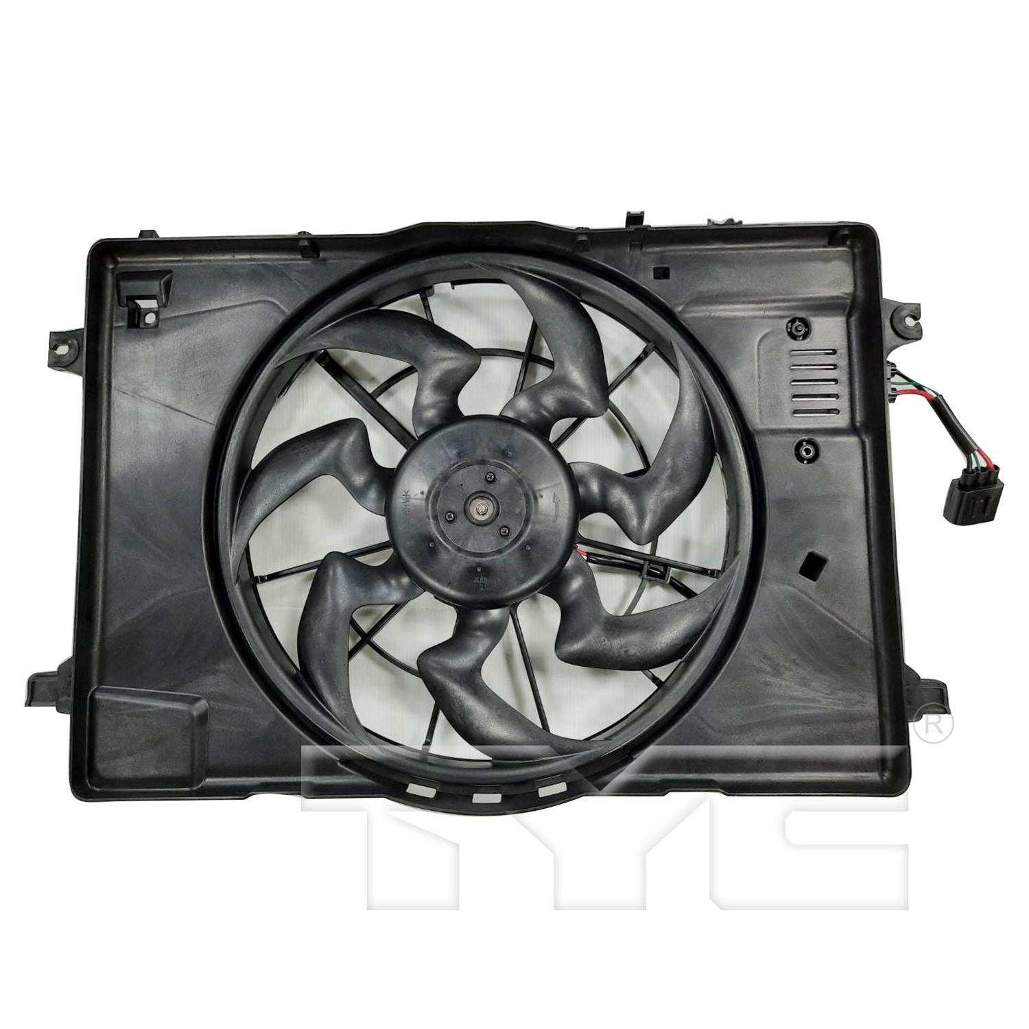 TYC 624770 Dual Radiator and Condenser Fan Assembly product image 1 of 3