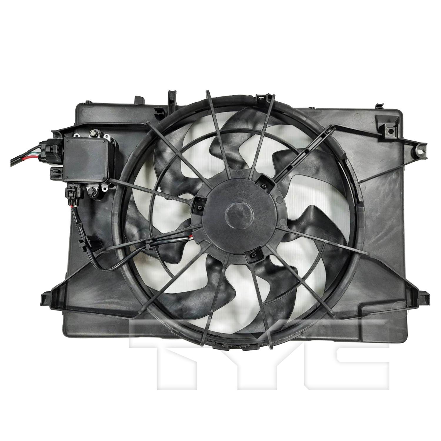 TYC 624770 Dual Radiator and Condenser Fan Assembly product image 2 of 3